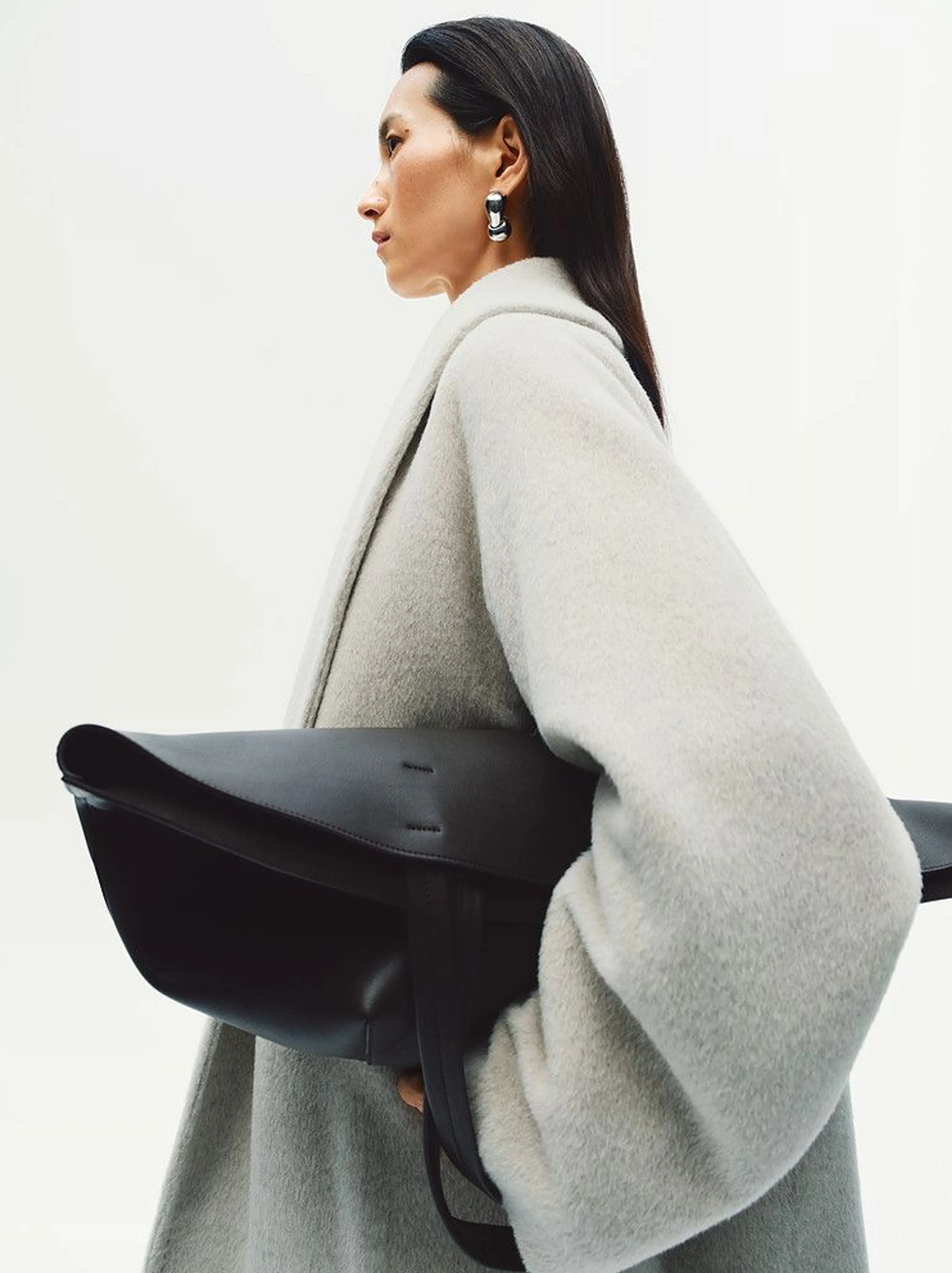 Brushed Shawl Coat - Image 4