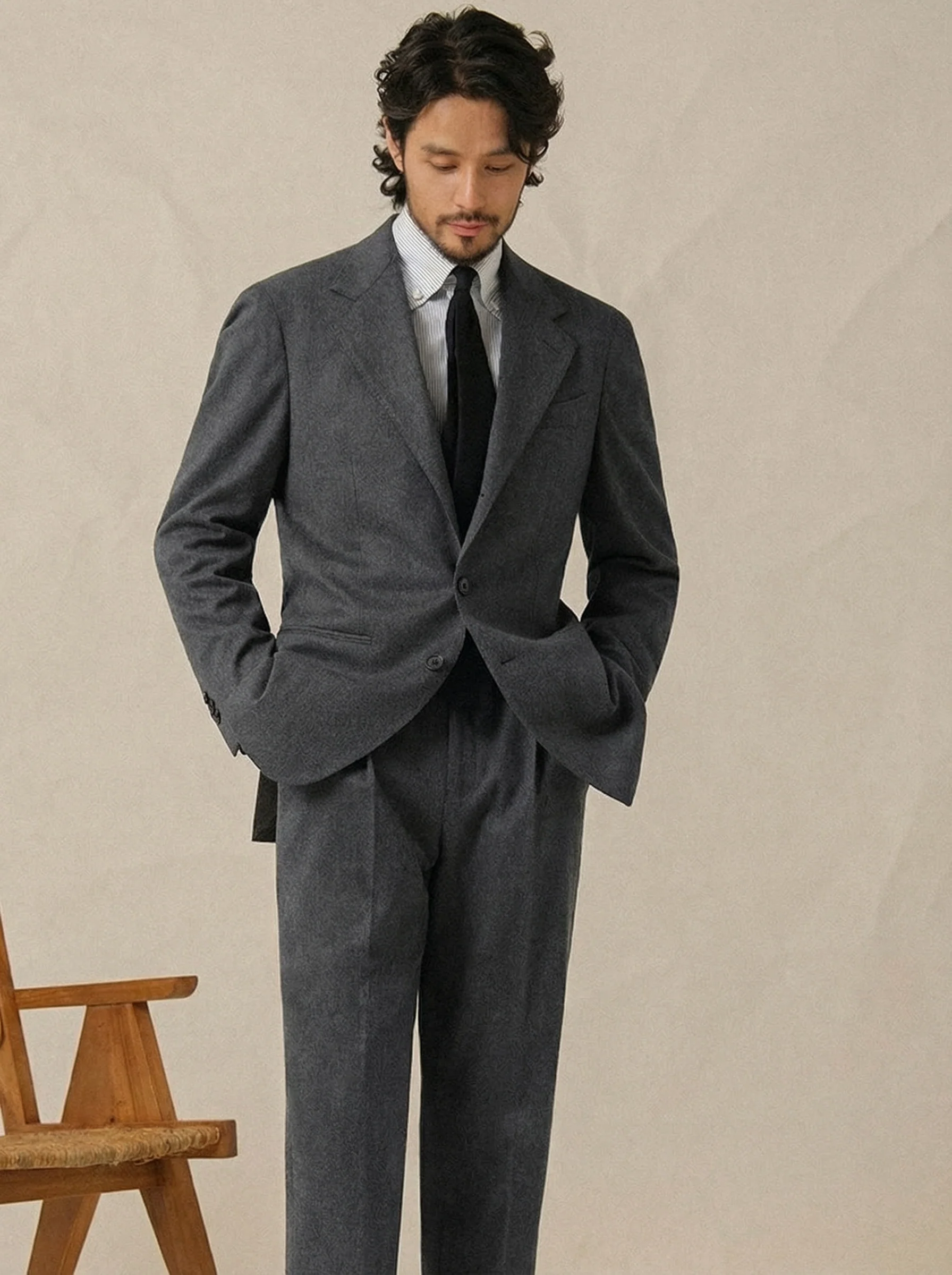 Brushed Two-Button Blazer - Image 2
