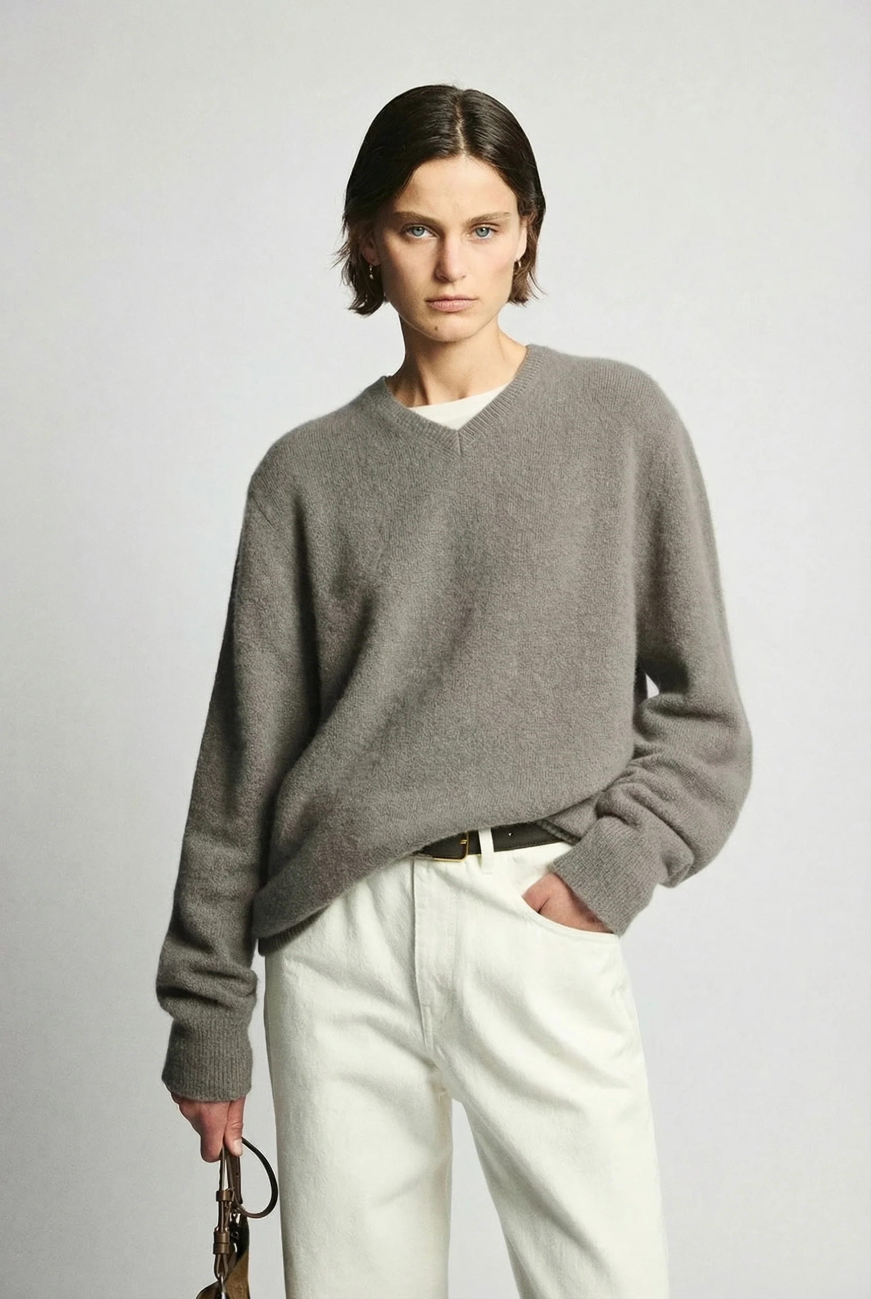 Brushed V-Neck Sweater
