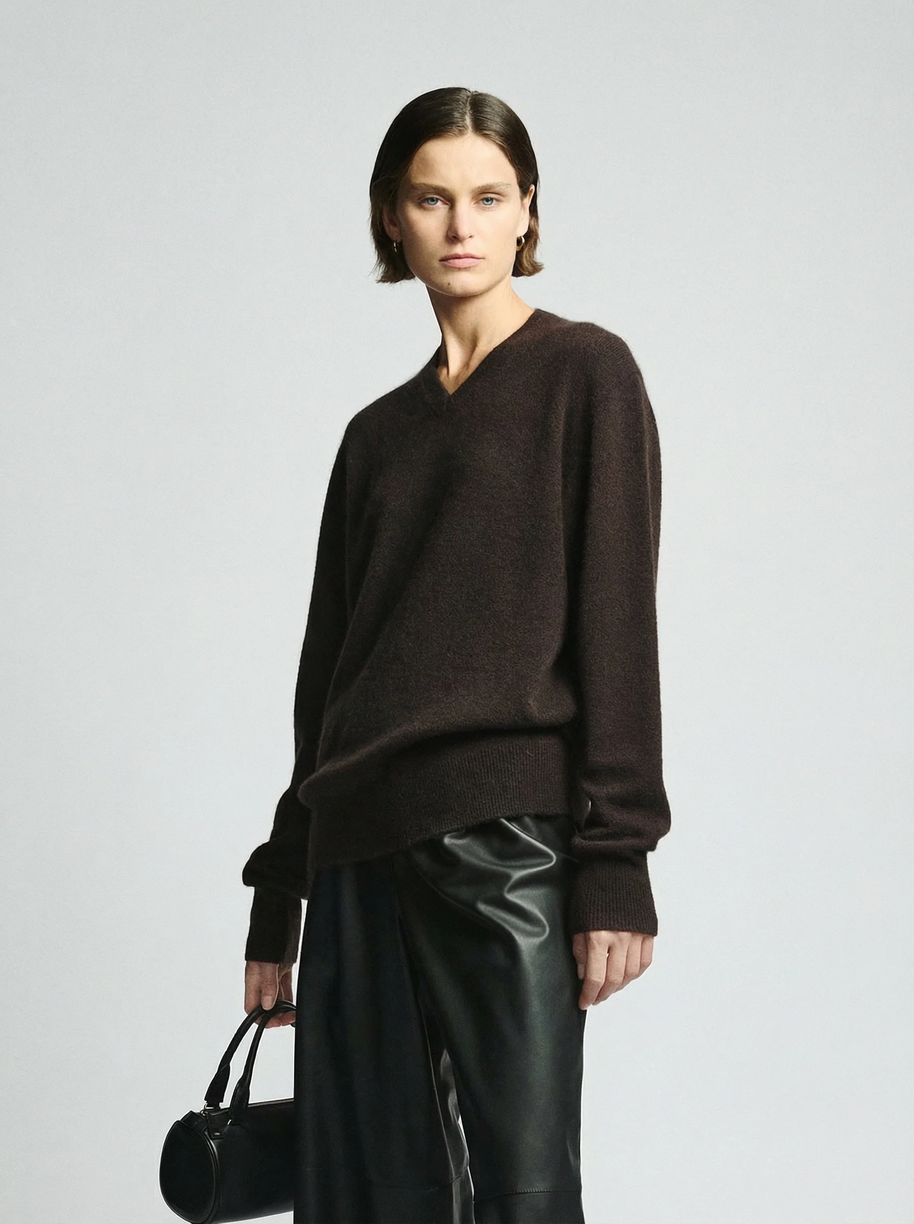 Brushed V-Neck Sweater - Image 2