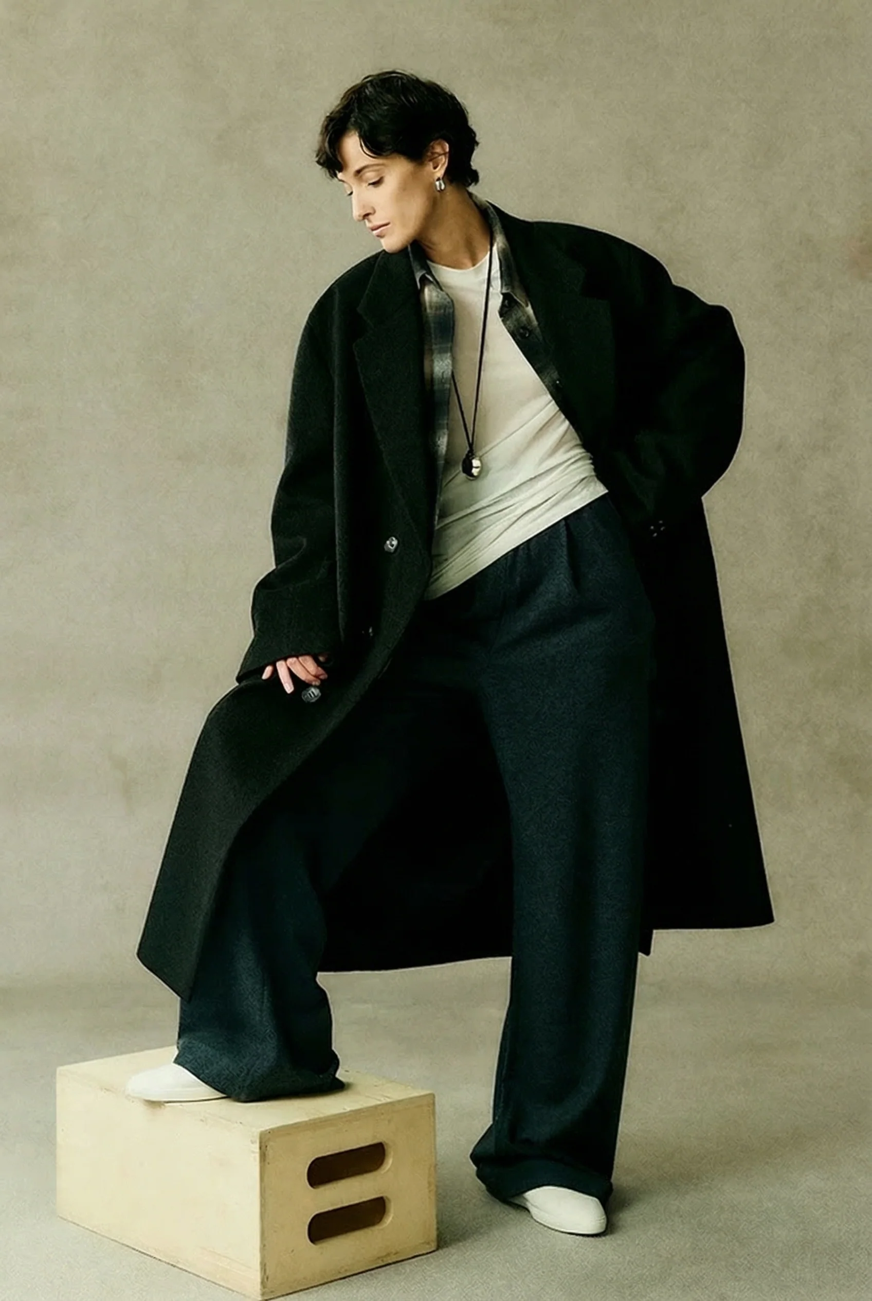 Brushed Wool Overcoat