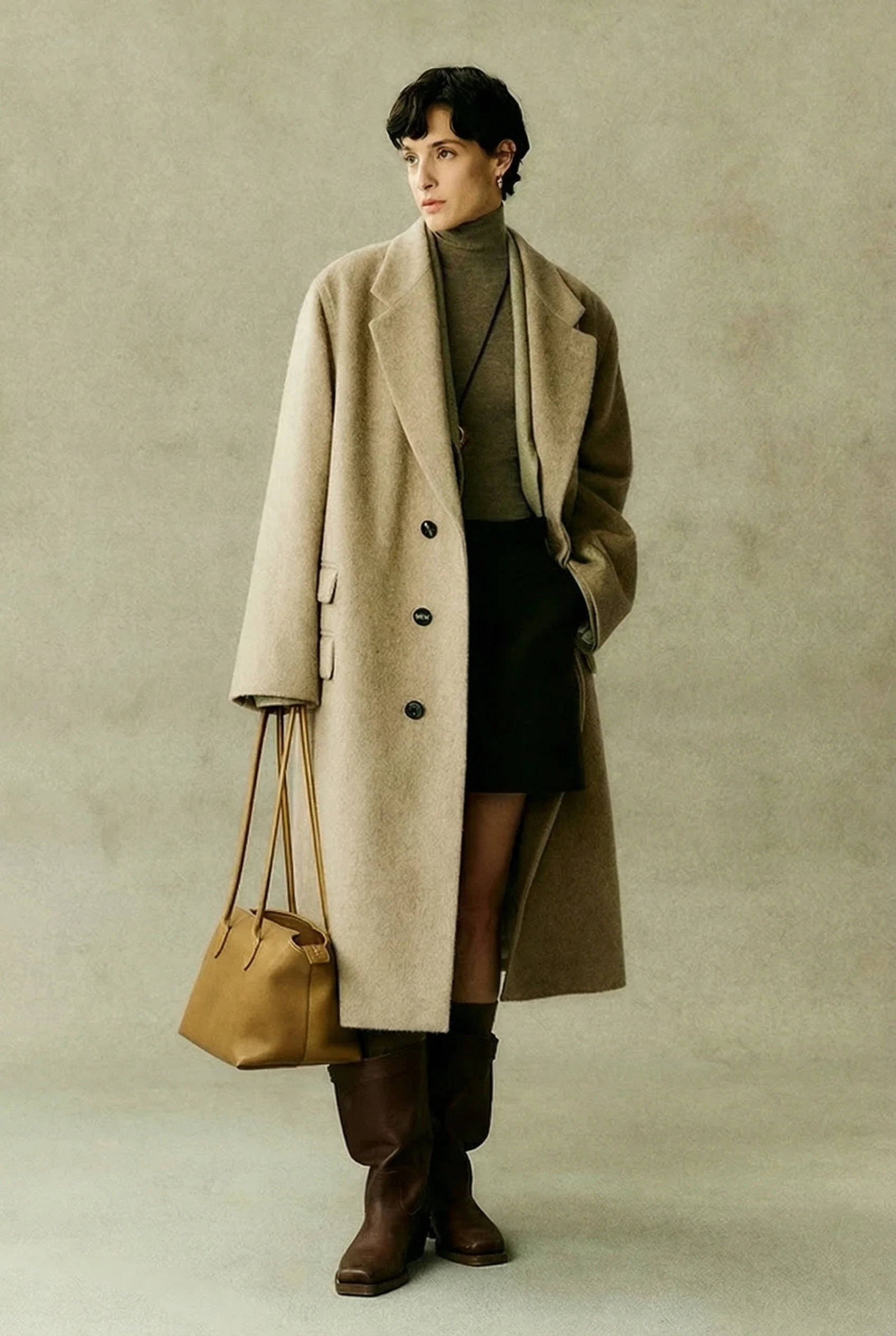 Brushed Wool Overcoat - Image 4