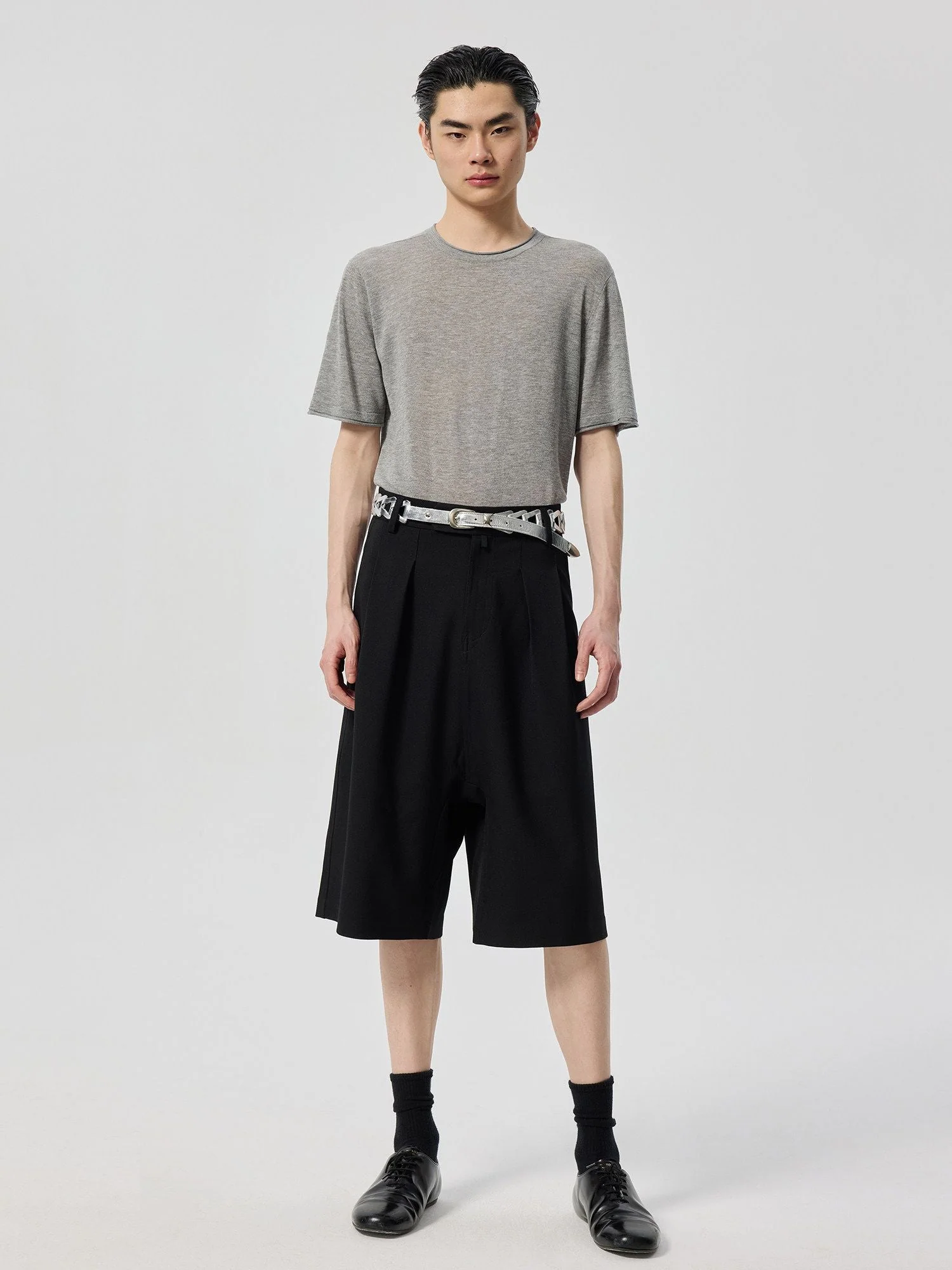 Buckle-Back Pleated Bermudas - Image 4