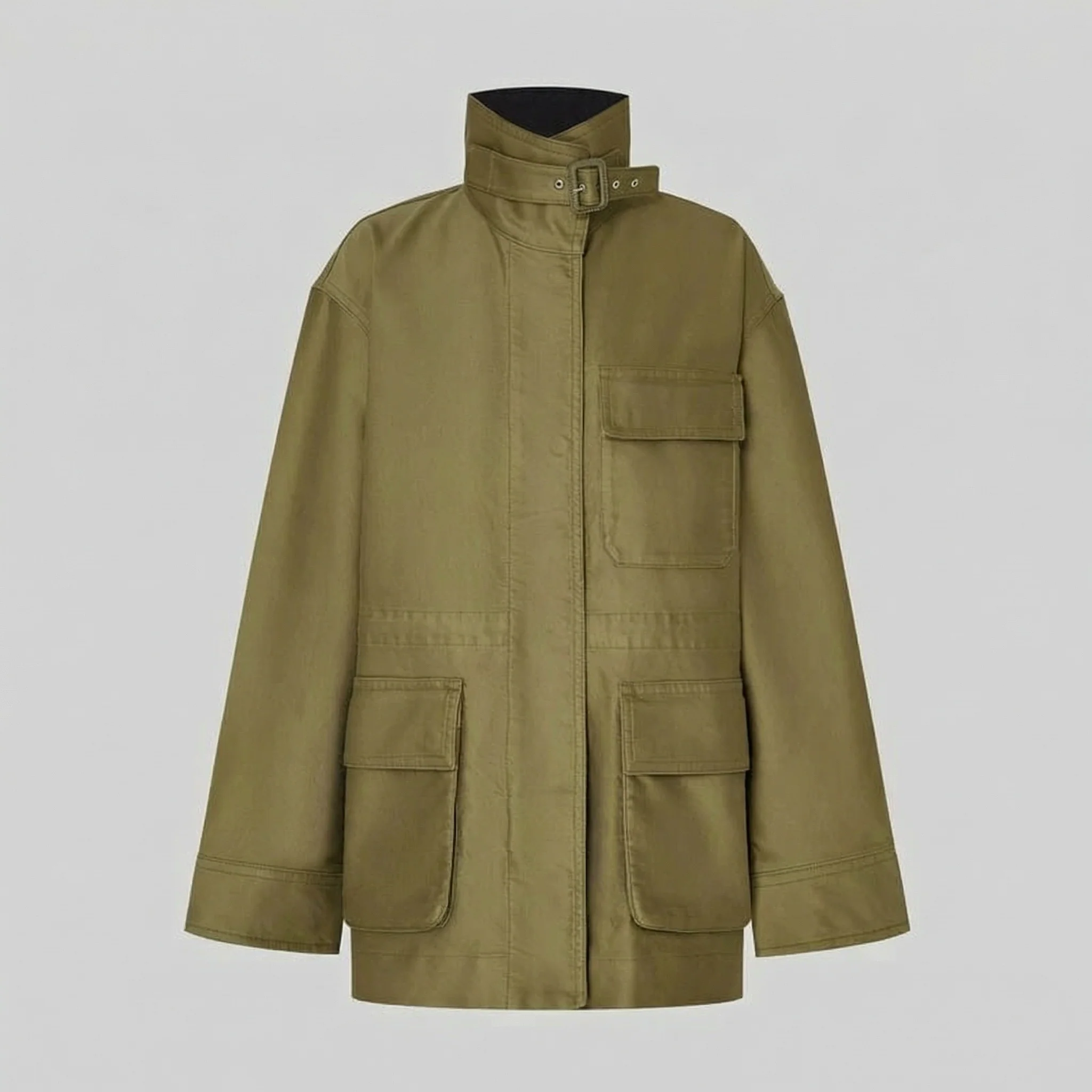 Buckle Collar Field Jacket - Image 4