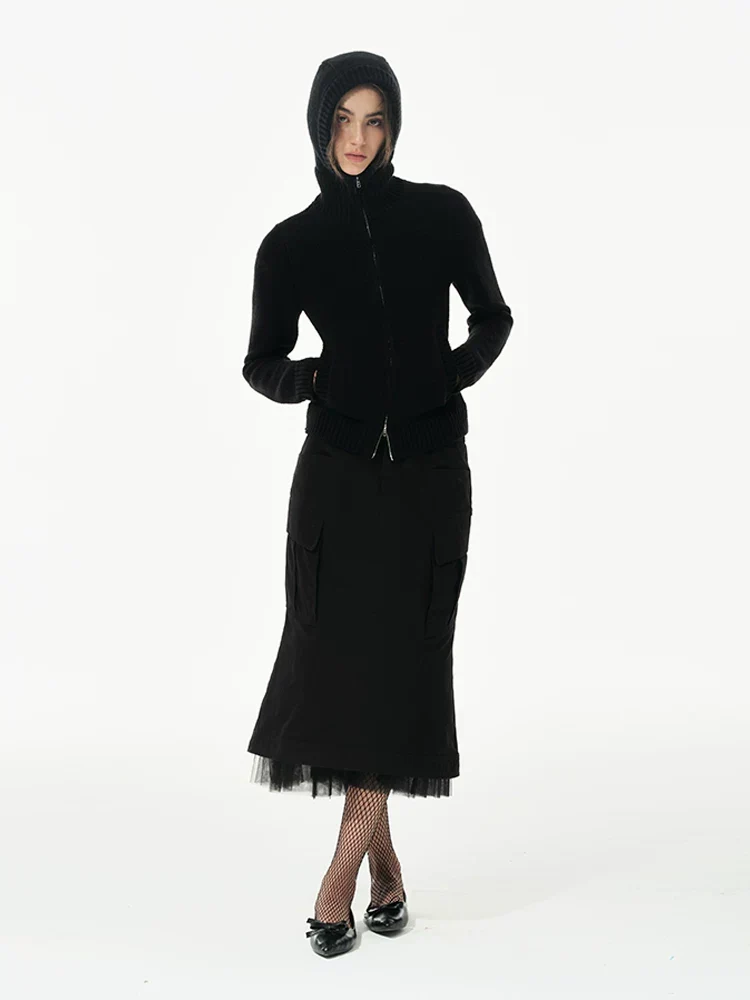 Buckle Hood Maxi Dress