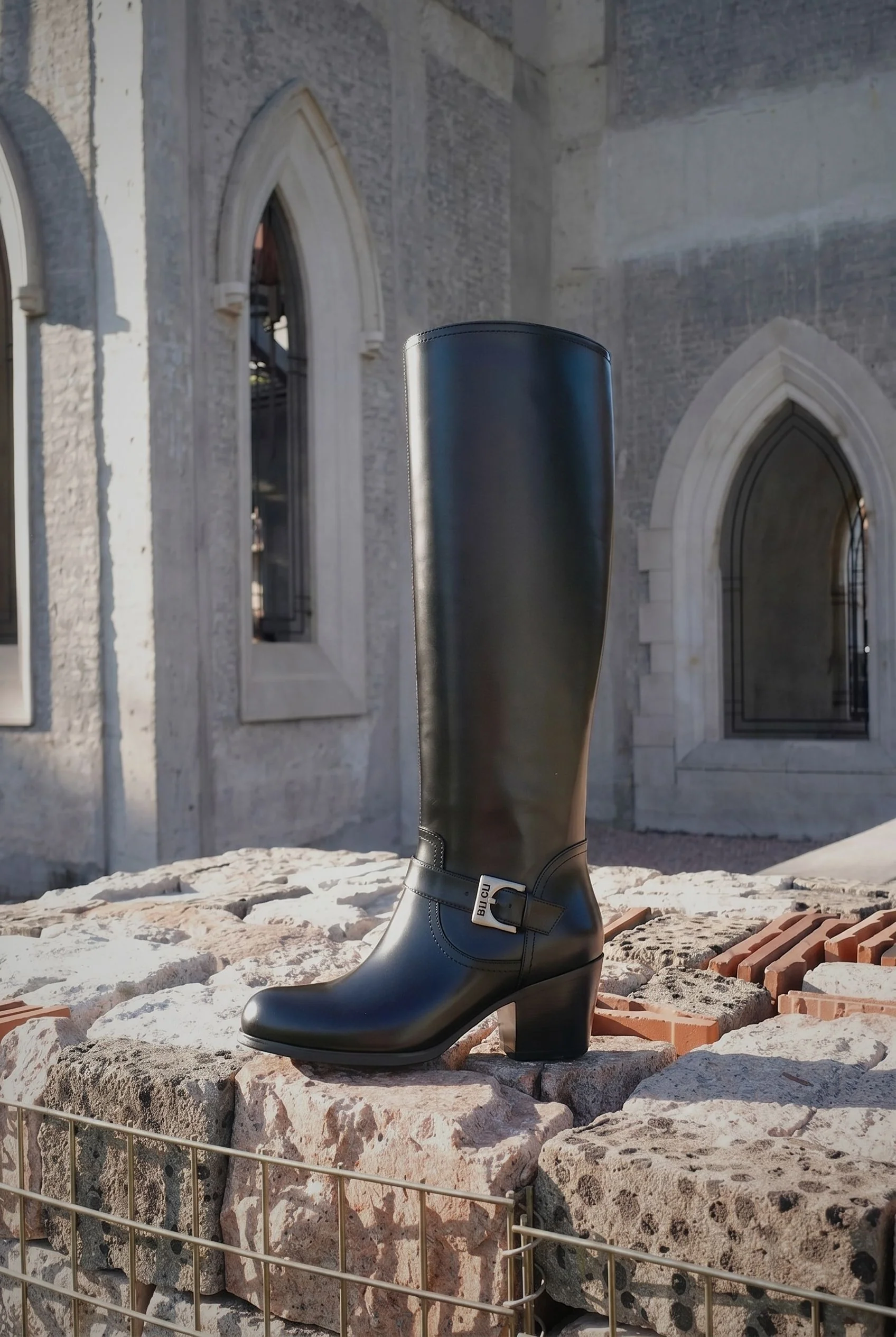 Buckle Knee-High Boots - Image 3