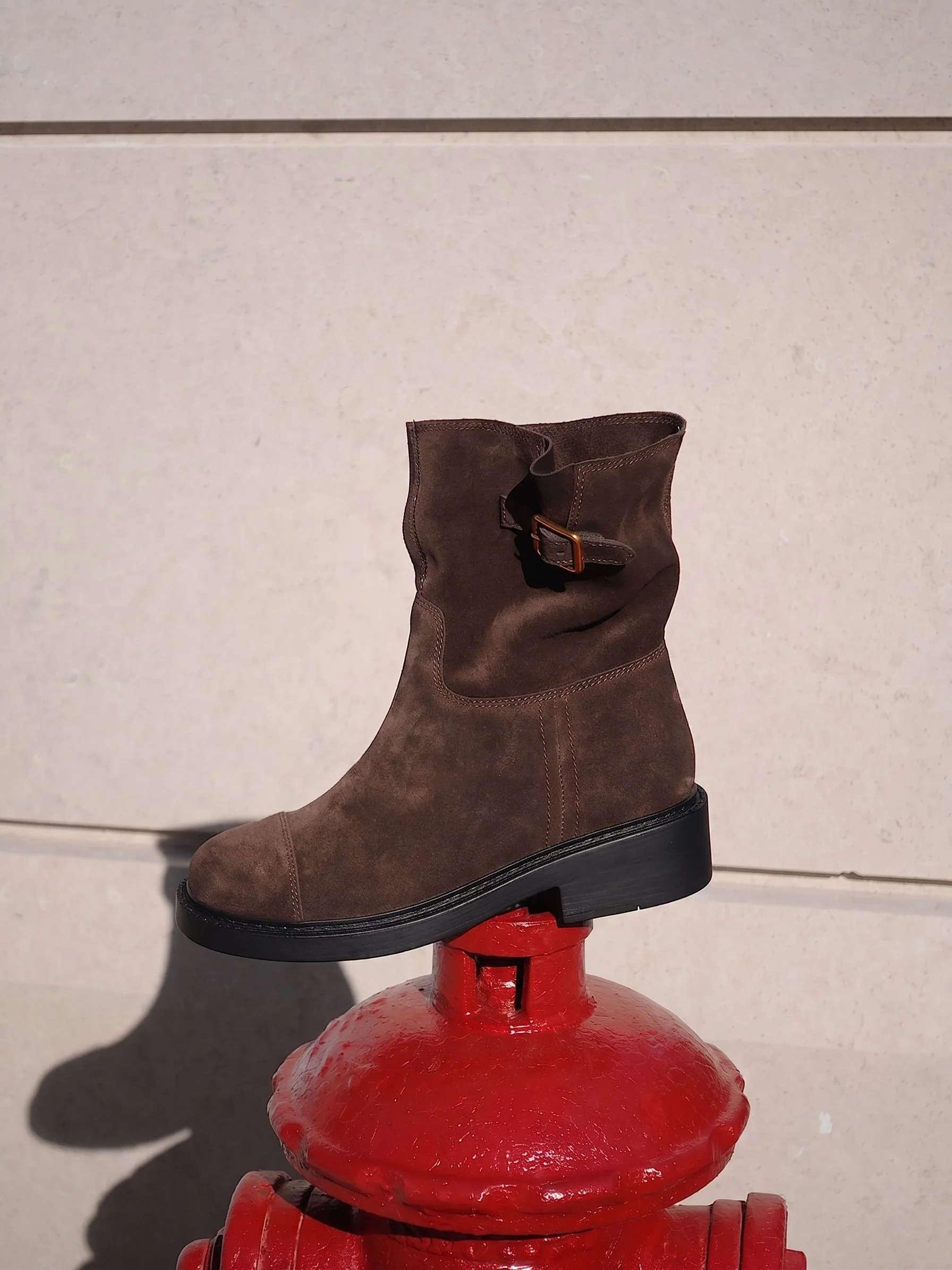Buckle Suede Ankle Boots - Image 3