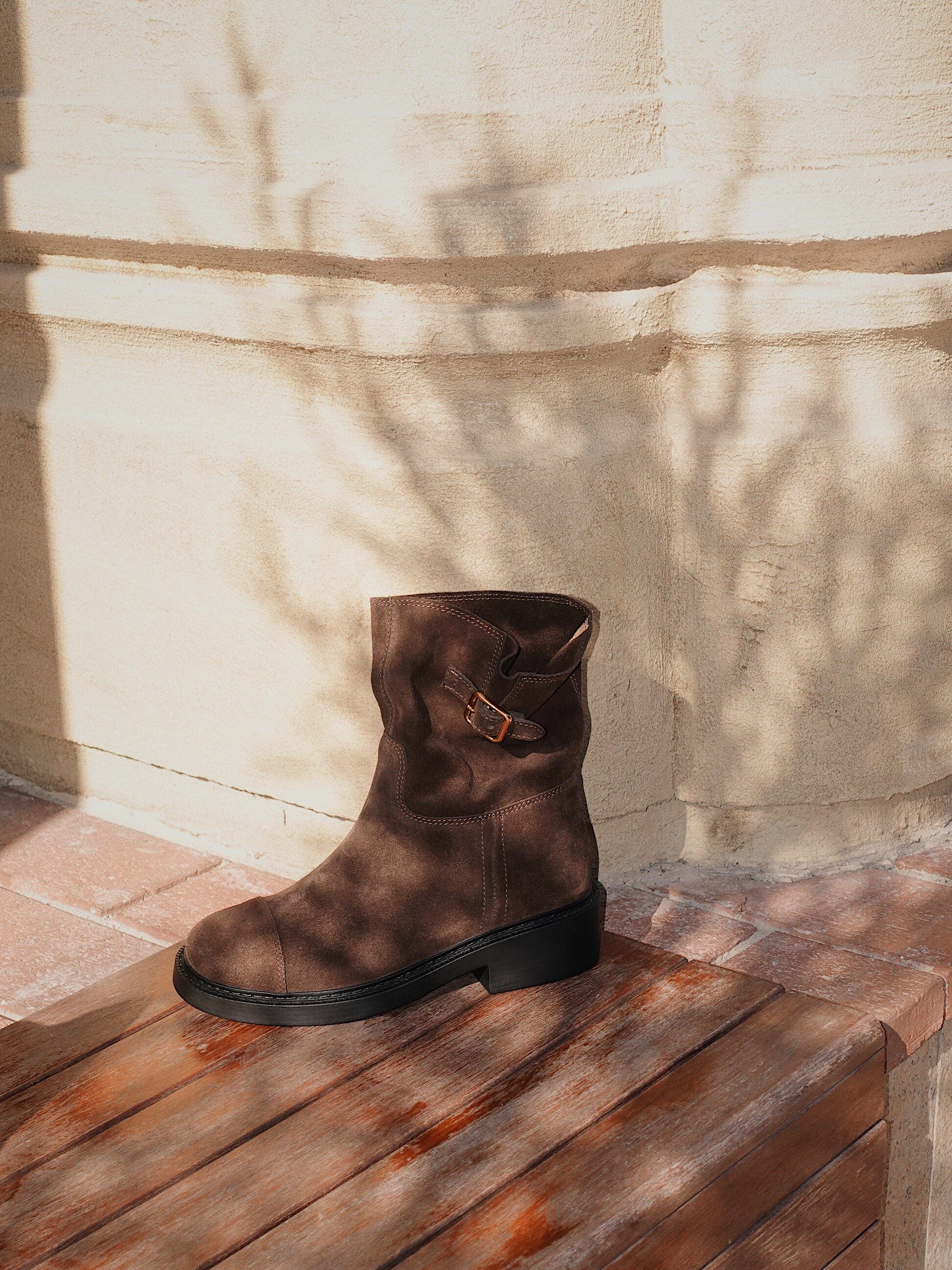 Buckle Suede Ankle Boots - Image 4