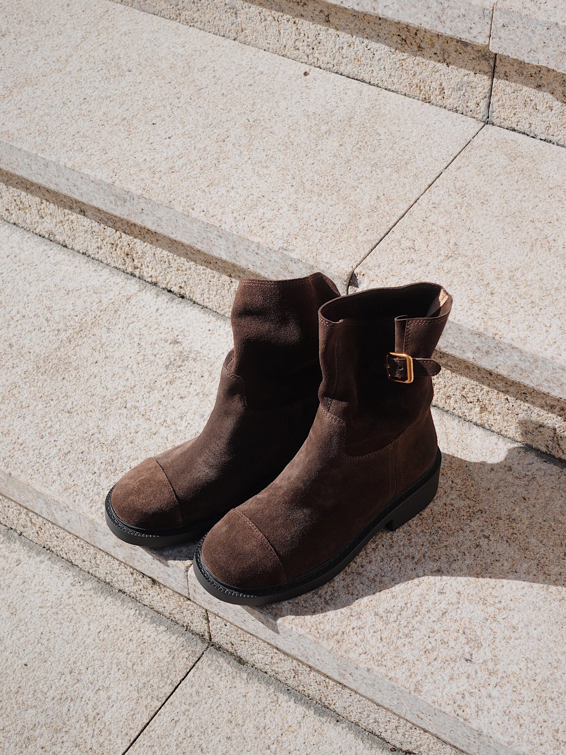 Buckle Suede Ankle Boots - Image 5