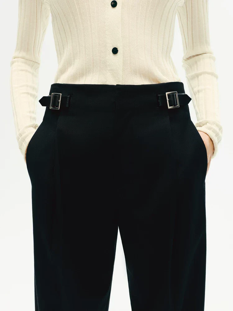 Buckle-Tab Trousers