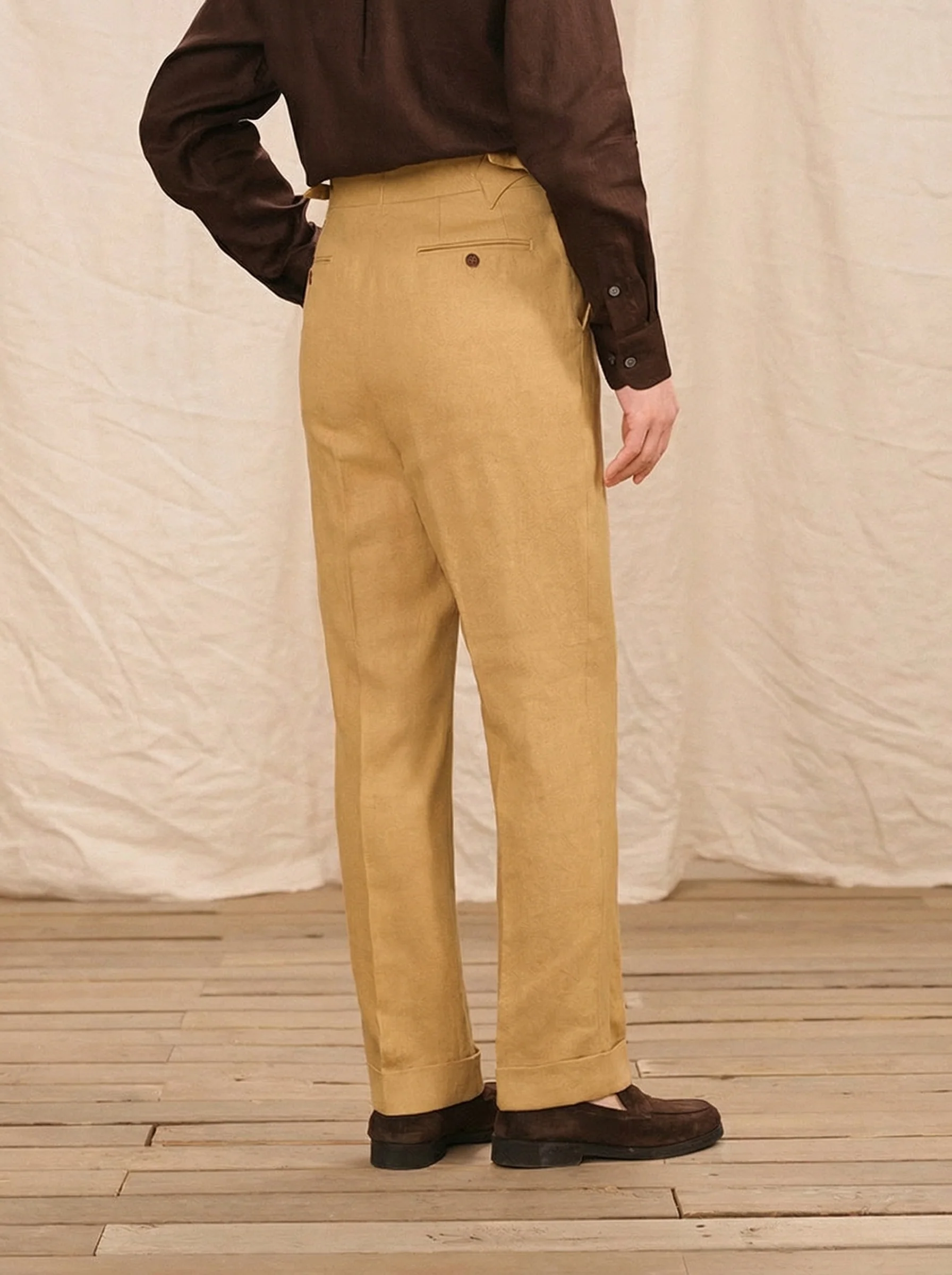Buckle Waist Pleated Trousers - Image 3