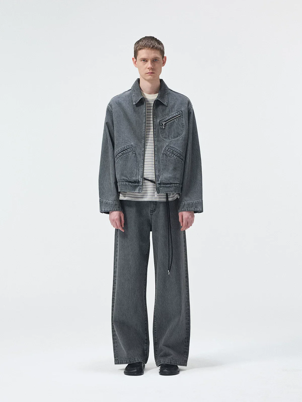 Buckle-Waist Wide Jeans - Image 3