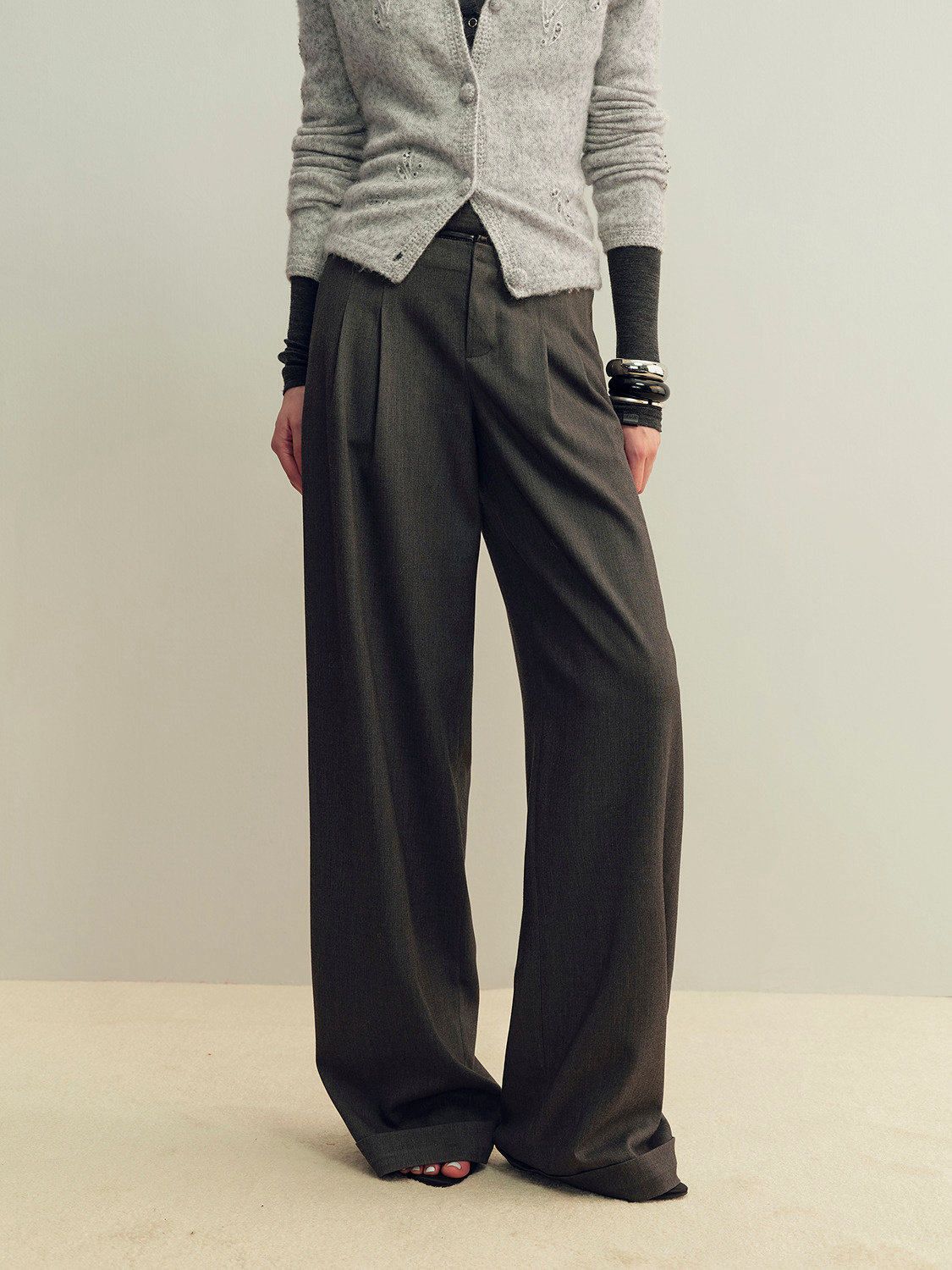 Buckle Wide-Leg Trousers - Image 3