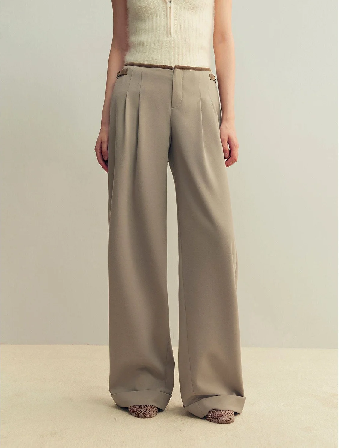Buckle Wide-Leg Trousers - Image 6