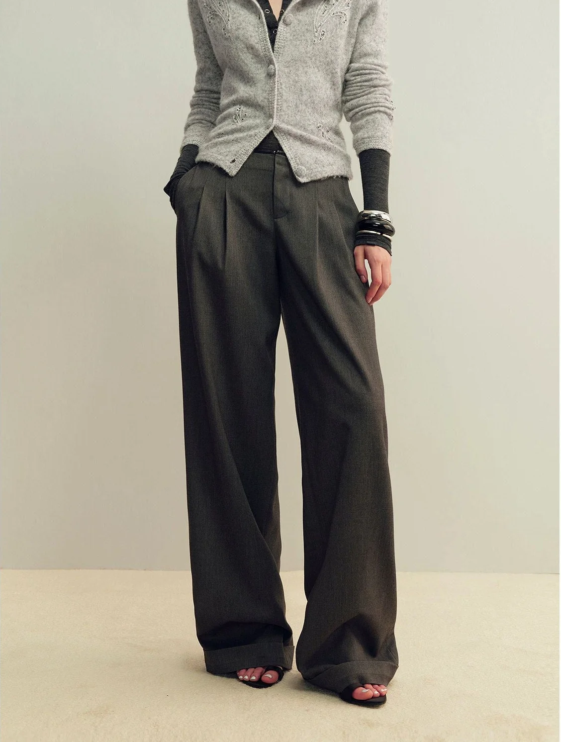 Buckle Wide-Leg Trousers - Image 7
