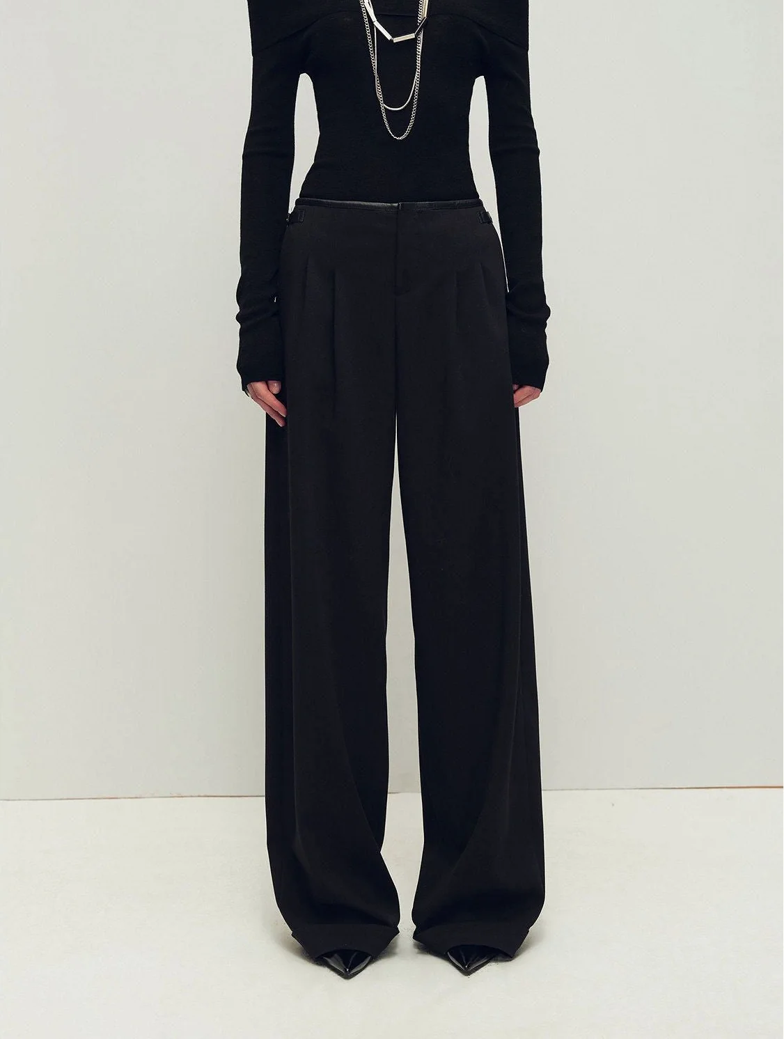 Buckle Wide-Leg Trousers - Image 8