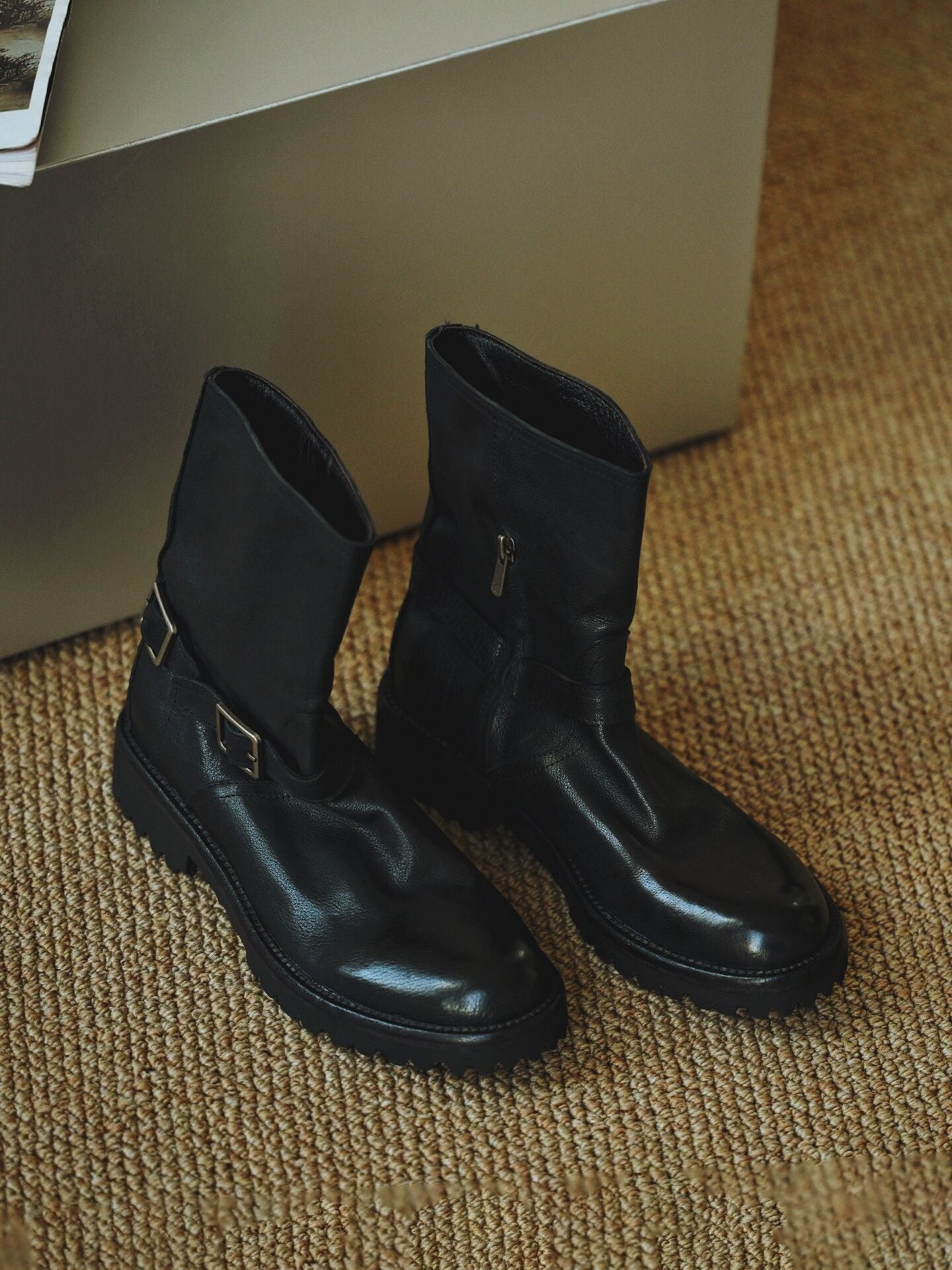 Buckle Zip Boots - Image 5