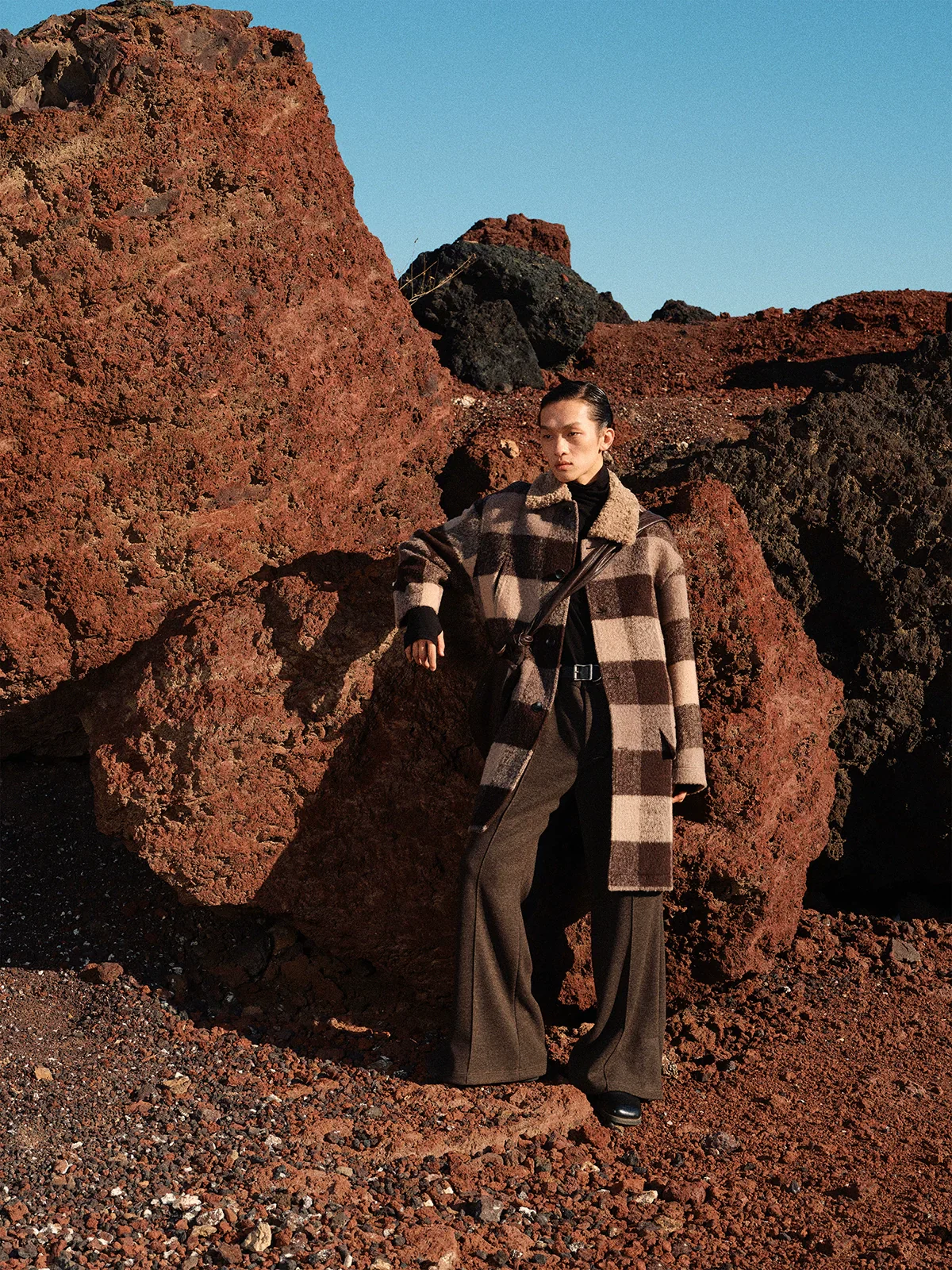 Buffalo Check Wool-Blend Coat