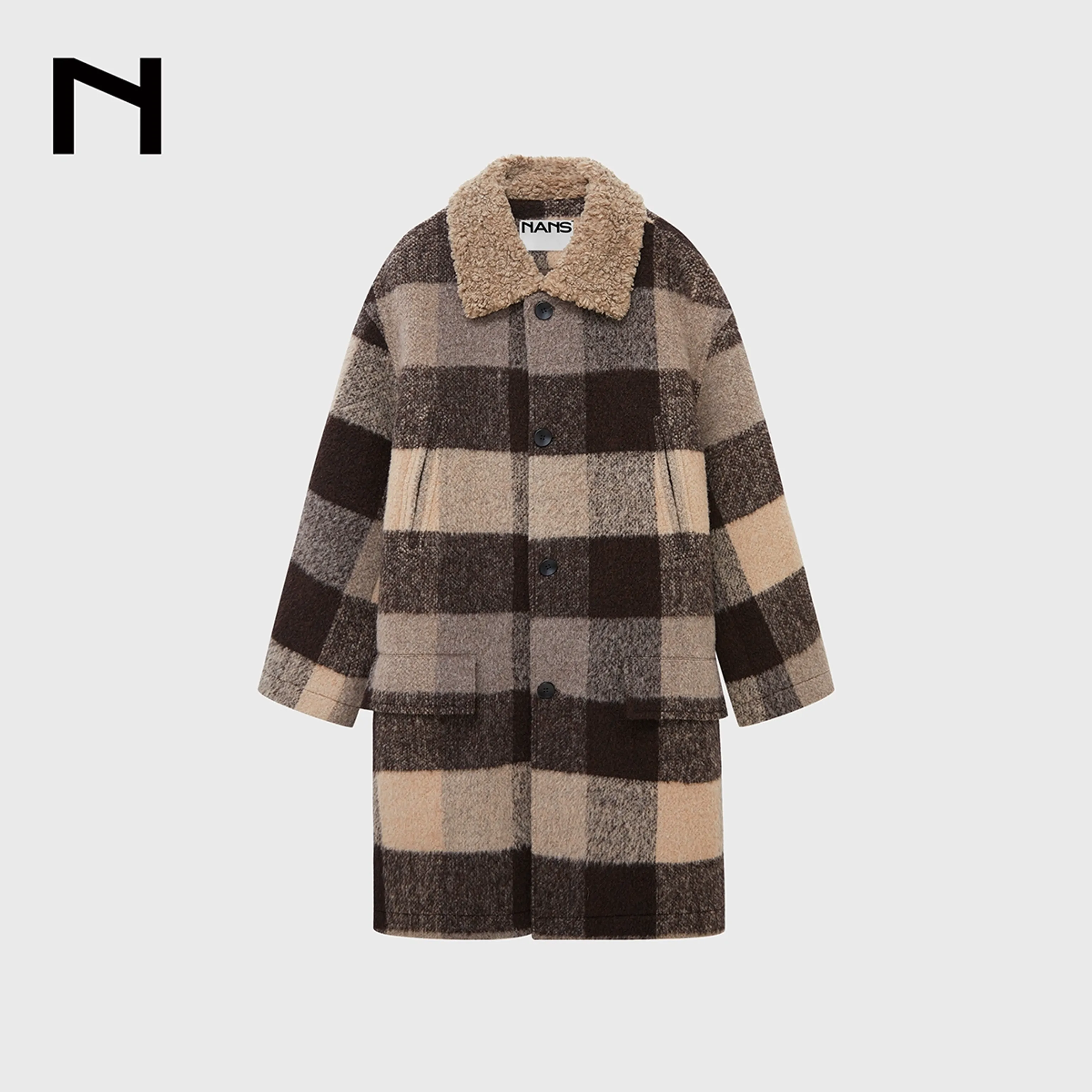 Buffalo Check Wool-Blend Coat - Image 6