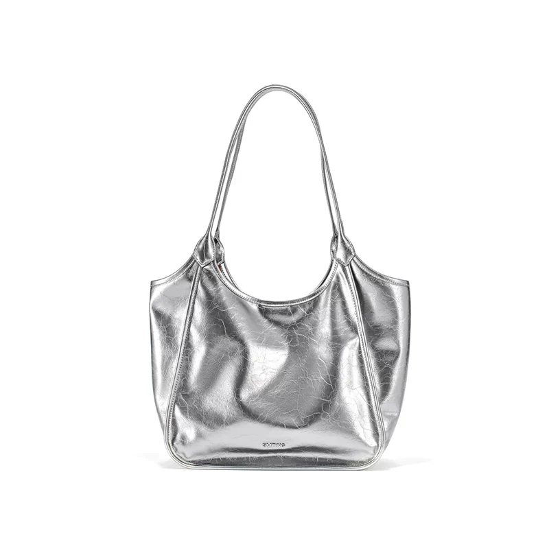 Buganda Silver Underarm Tote