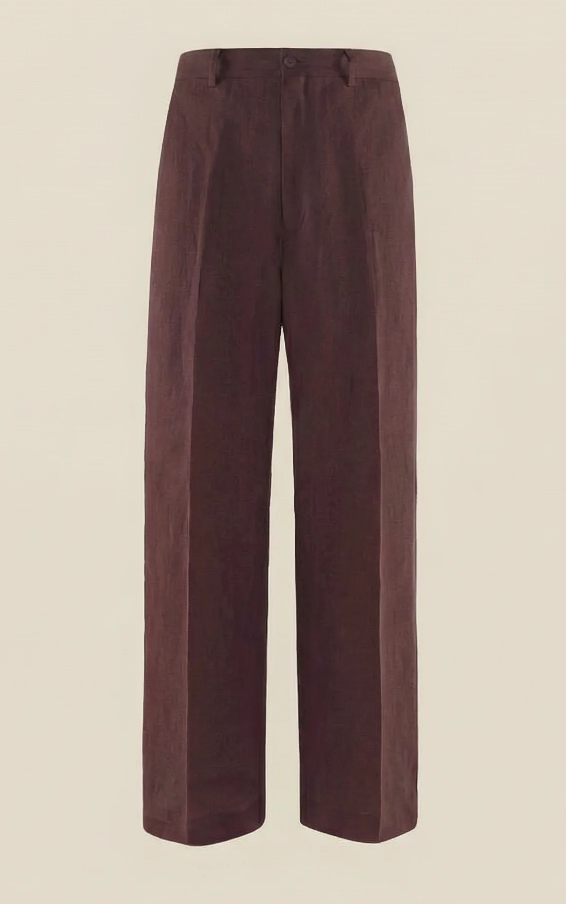Burgundy Linen Trousers - Image 5
