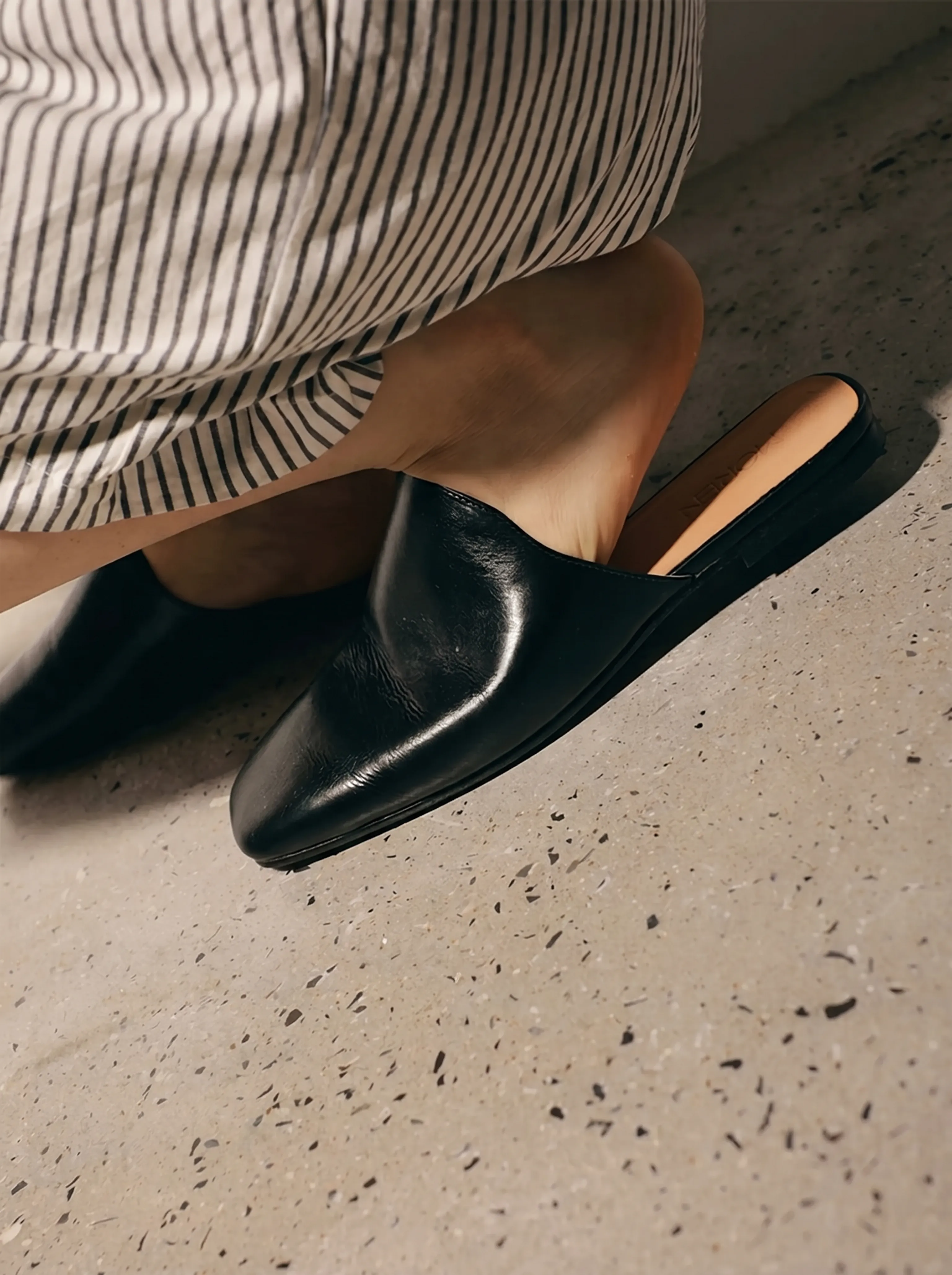 Burgundy Square-Toe Leather Mules - Image 3