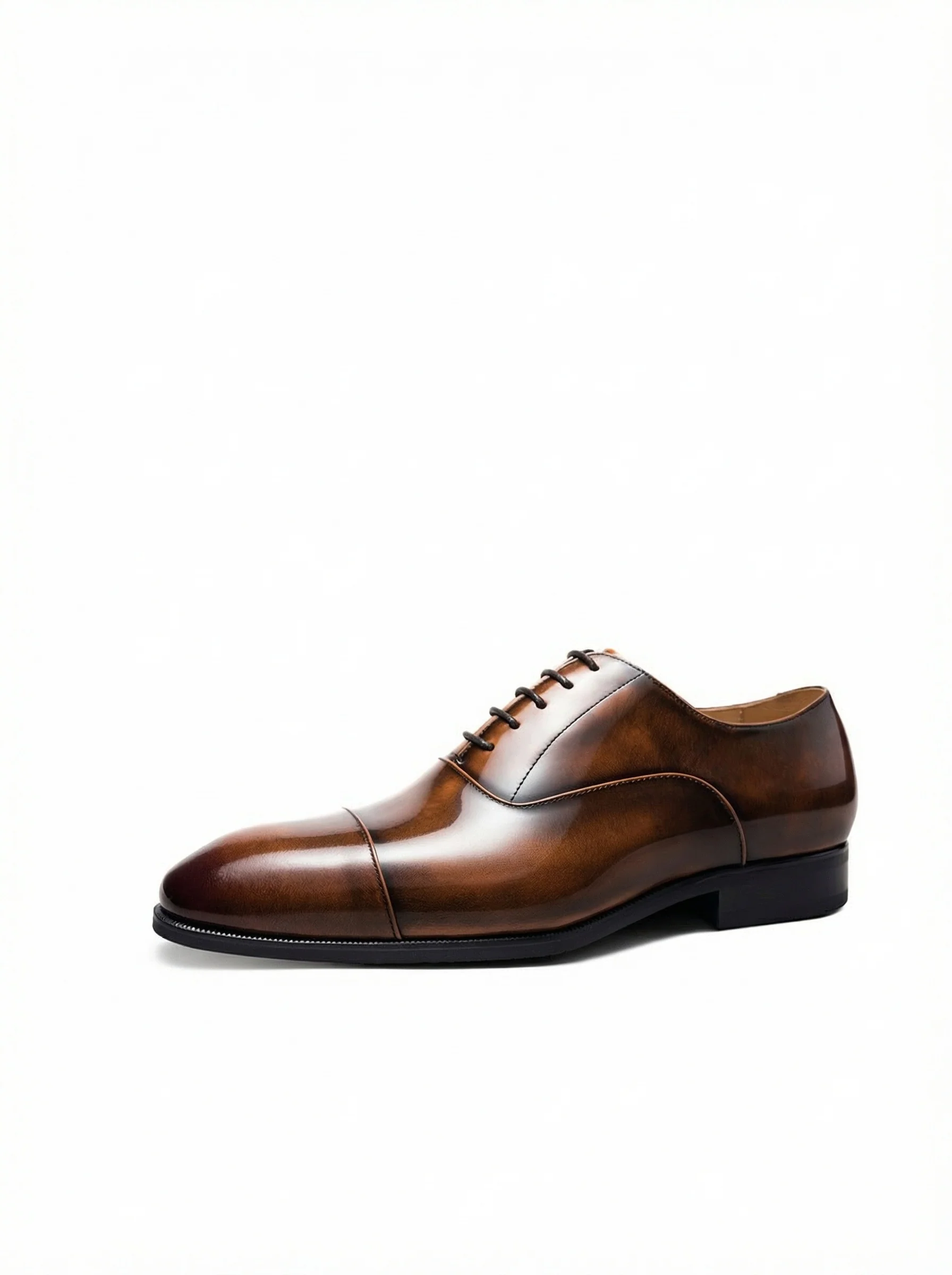 Burnished Brown Cap-Toe Oxford