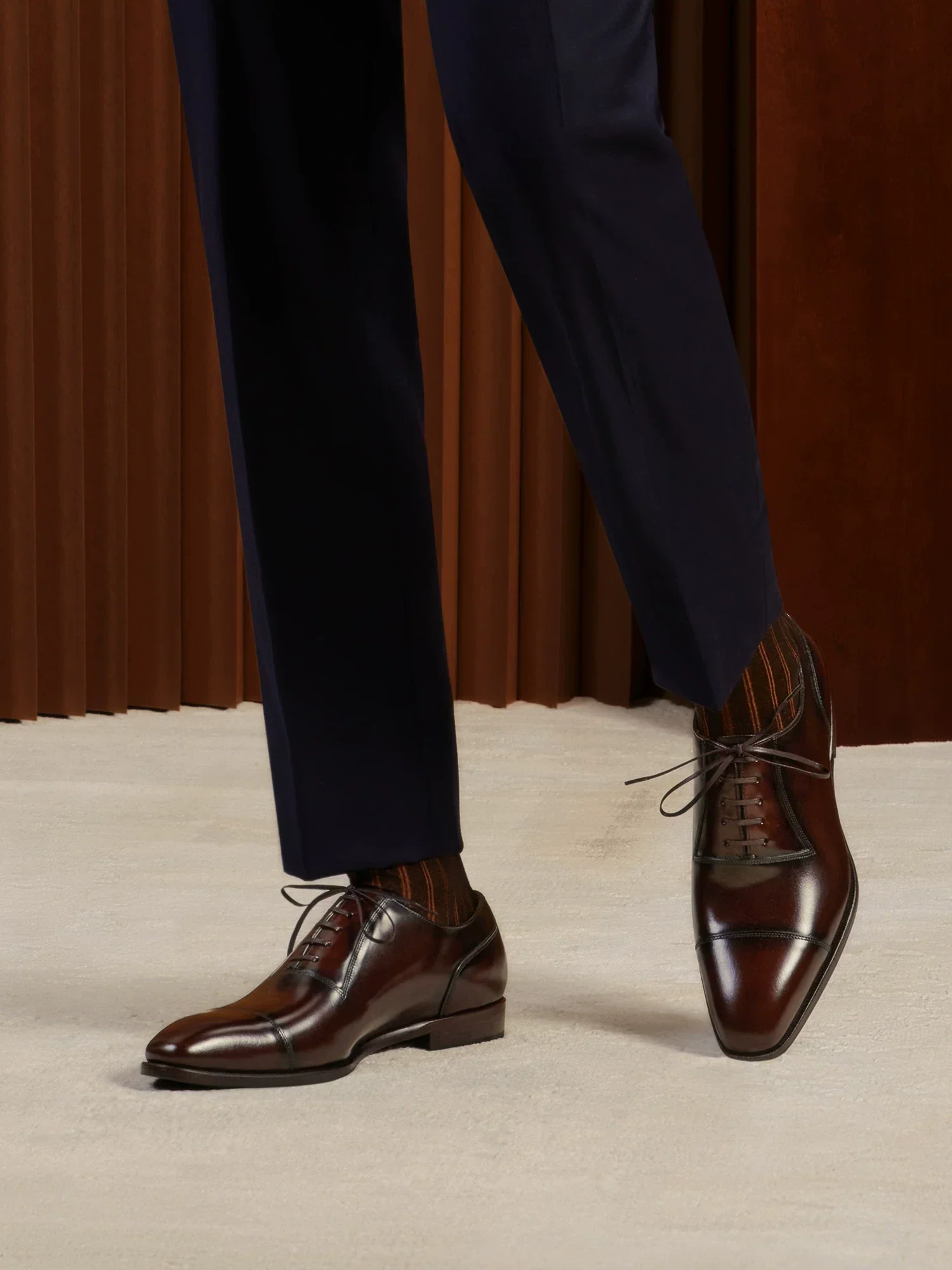 Burnished Calfskin Cap-Toe Oxford - Image 4