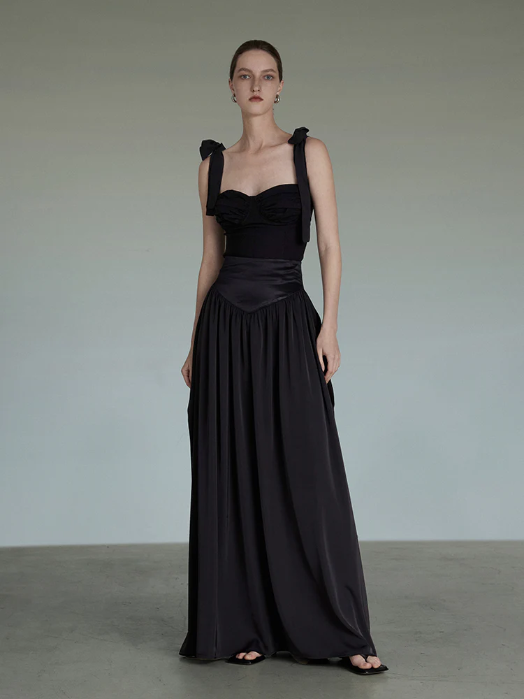 Bustier Crop Top & Midi Skirt Set