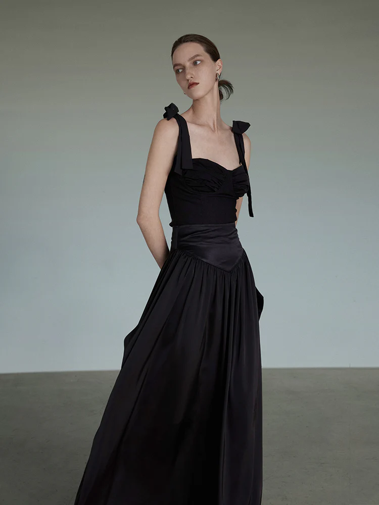 Bustier Crop Top & Midi Skirt Set - Image 3