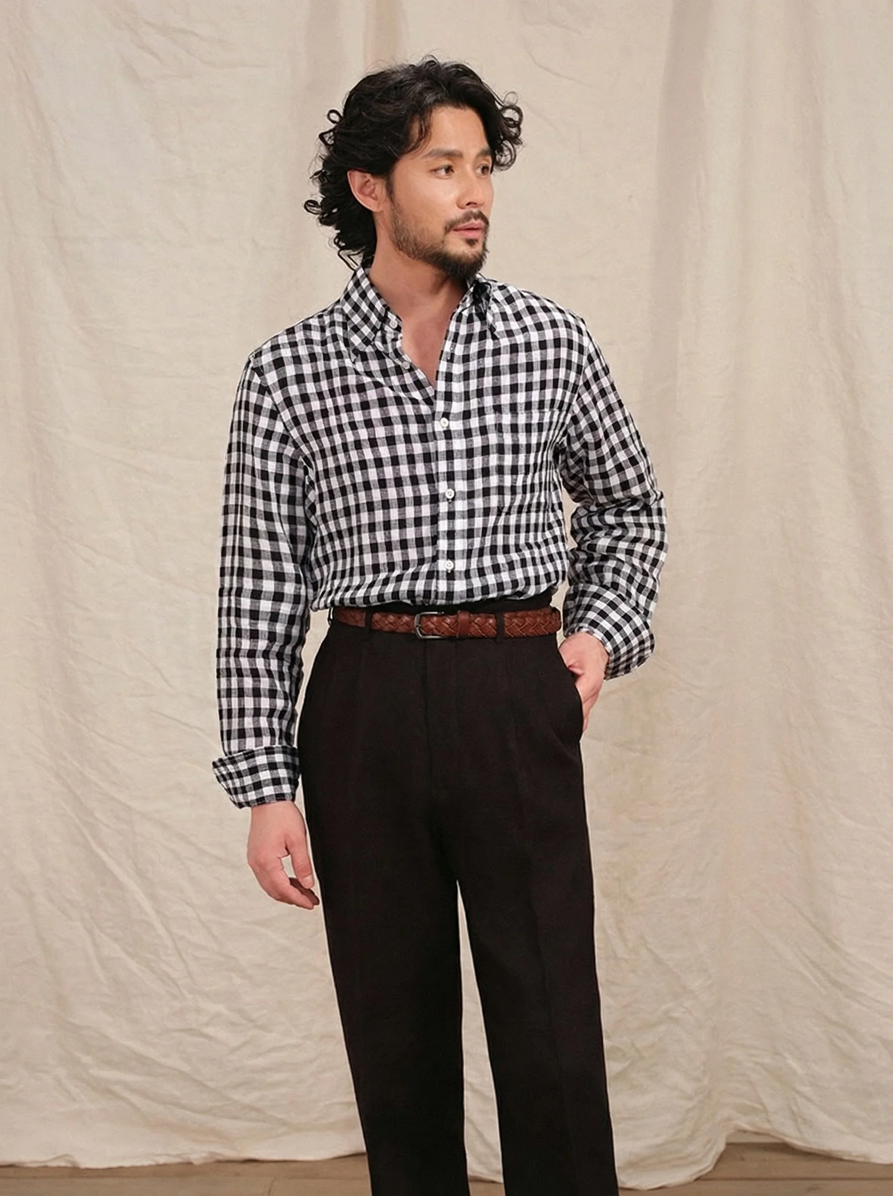 Button-Down Gingham Shirt - Image 4