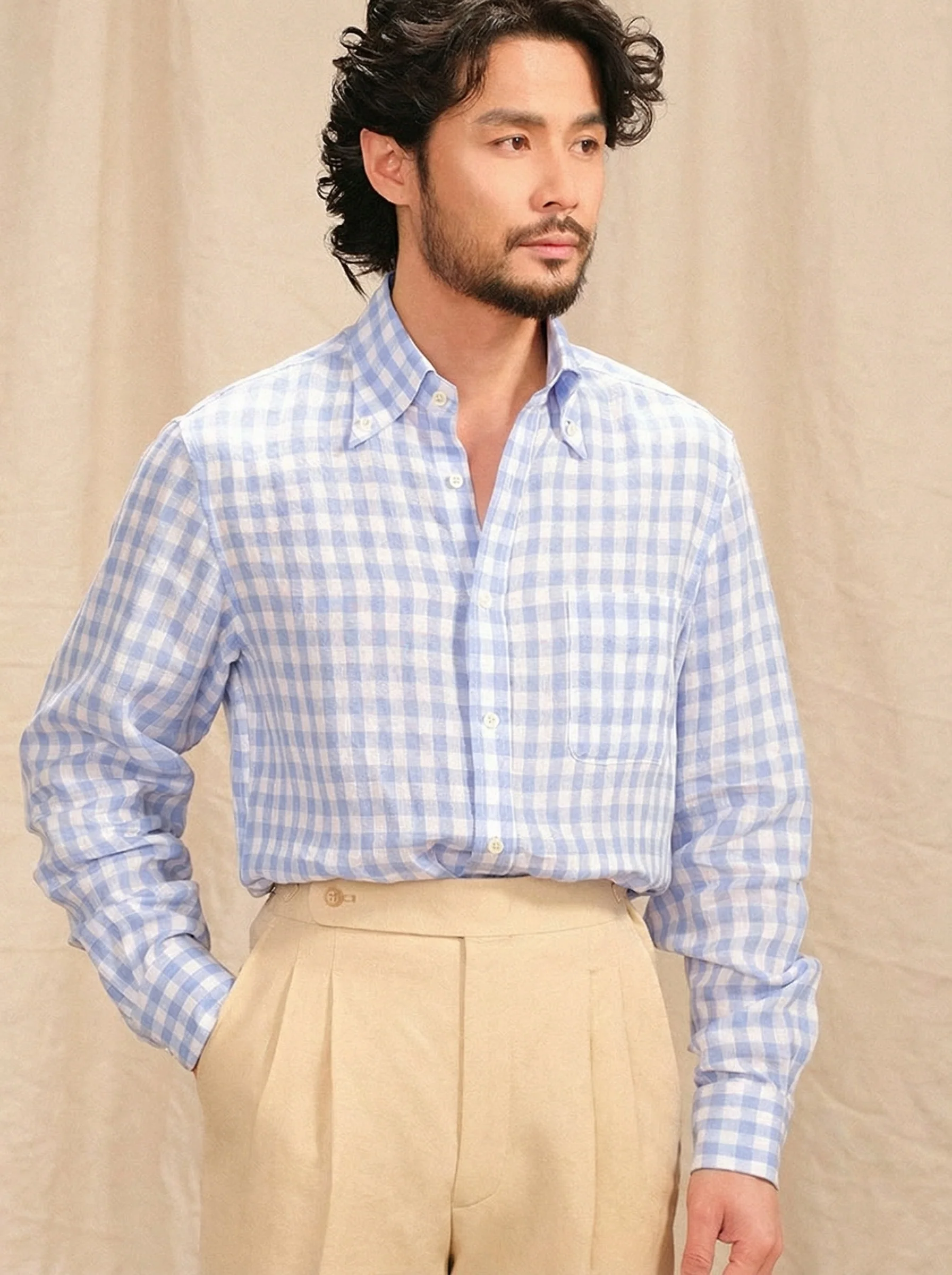 Button-Down Gingham Shirt - Image 5