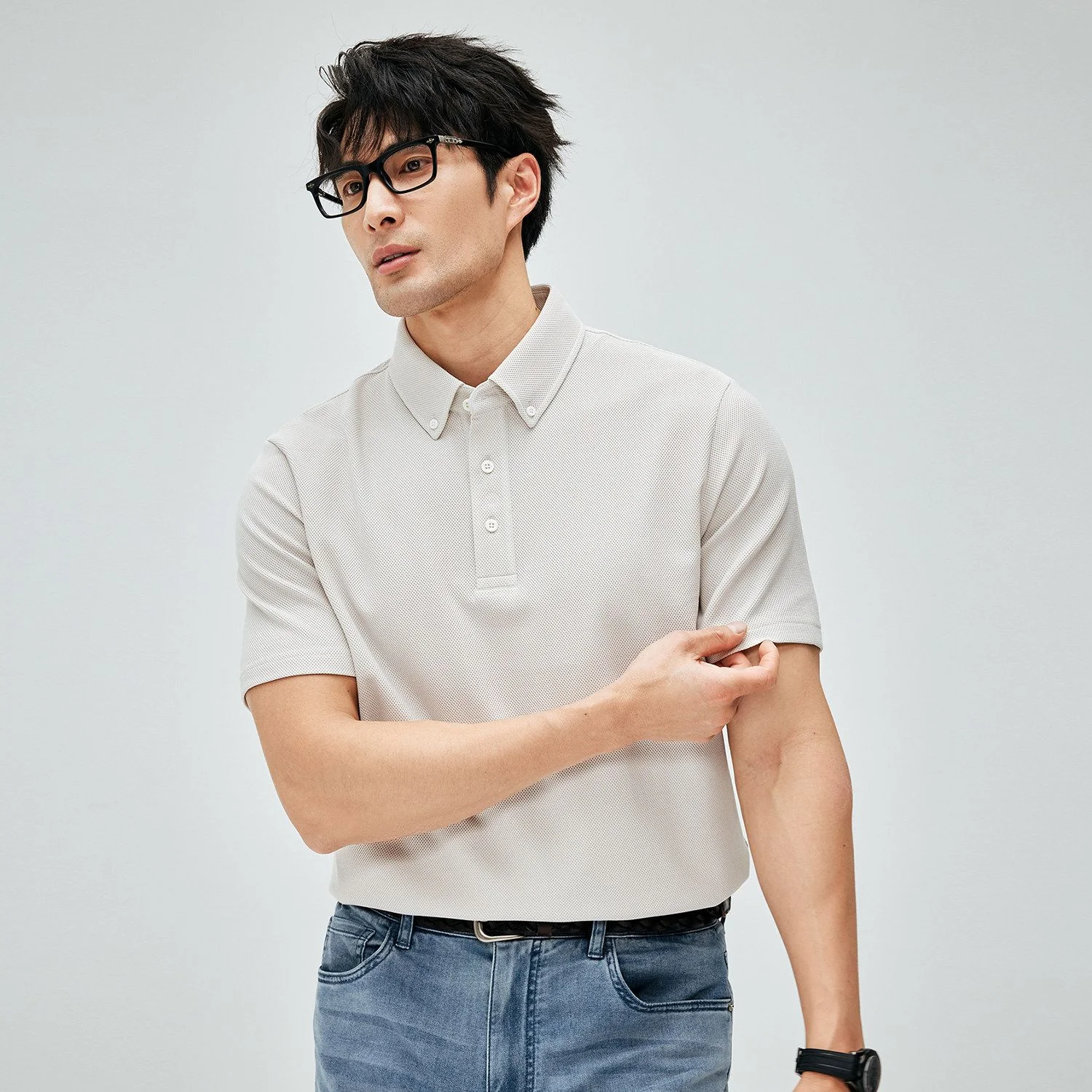 Button-Down Piqué Polo - Image 5