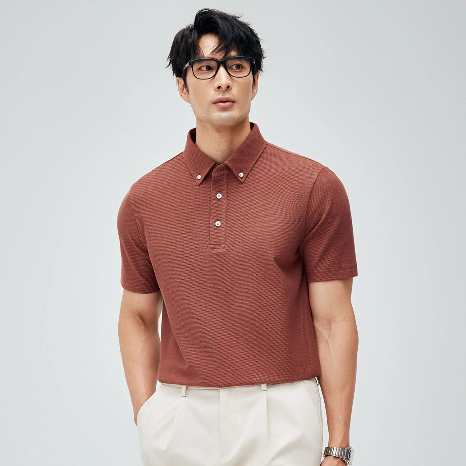 Button-Down Piqué Polo - Image 7