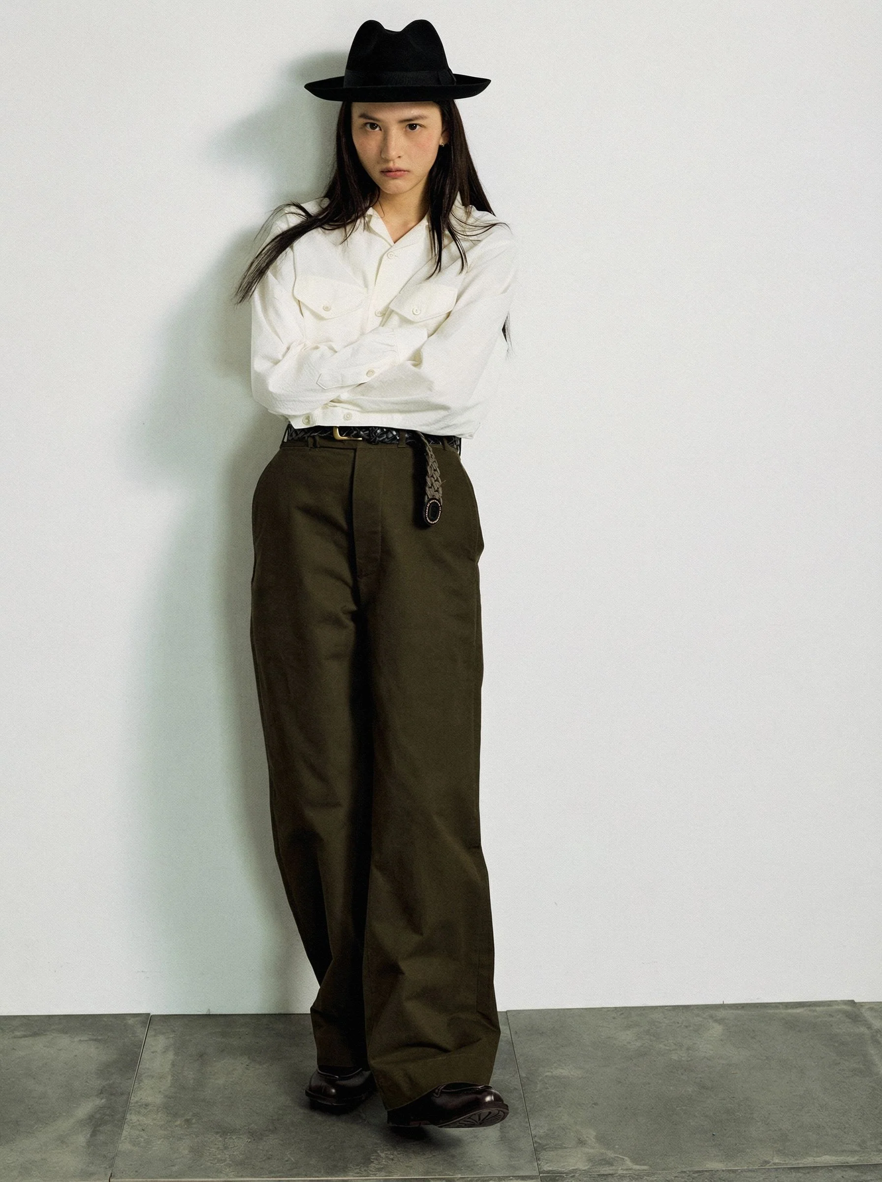 Button-Fly Wide Trousers - Image 2