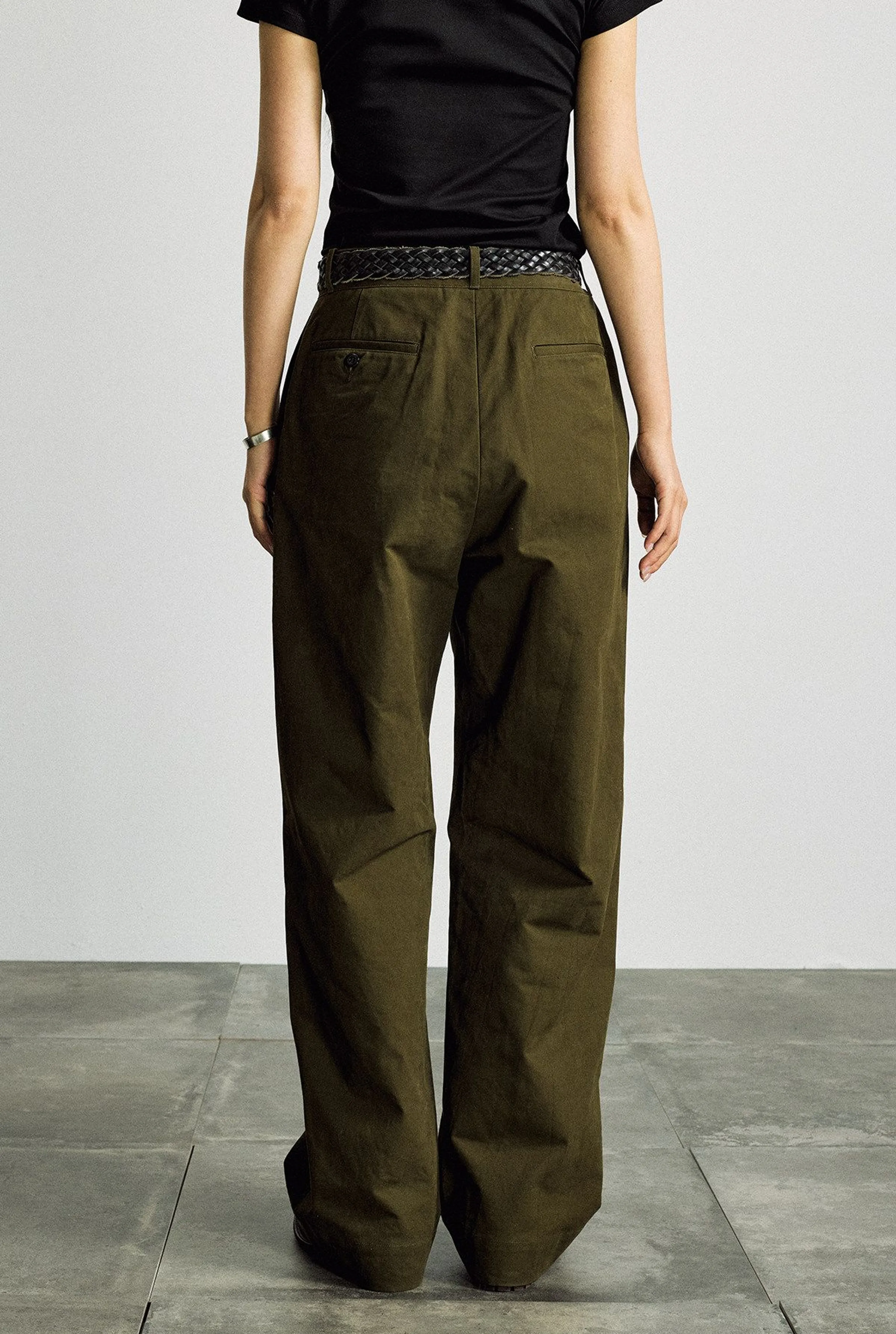 Button-Fly Wide Trousers - Image 5