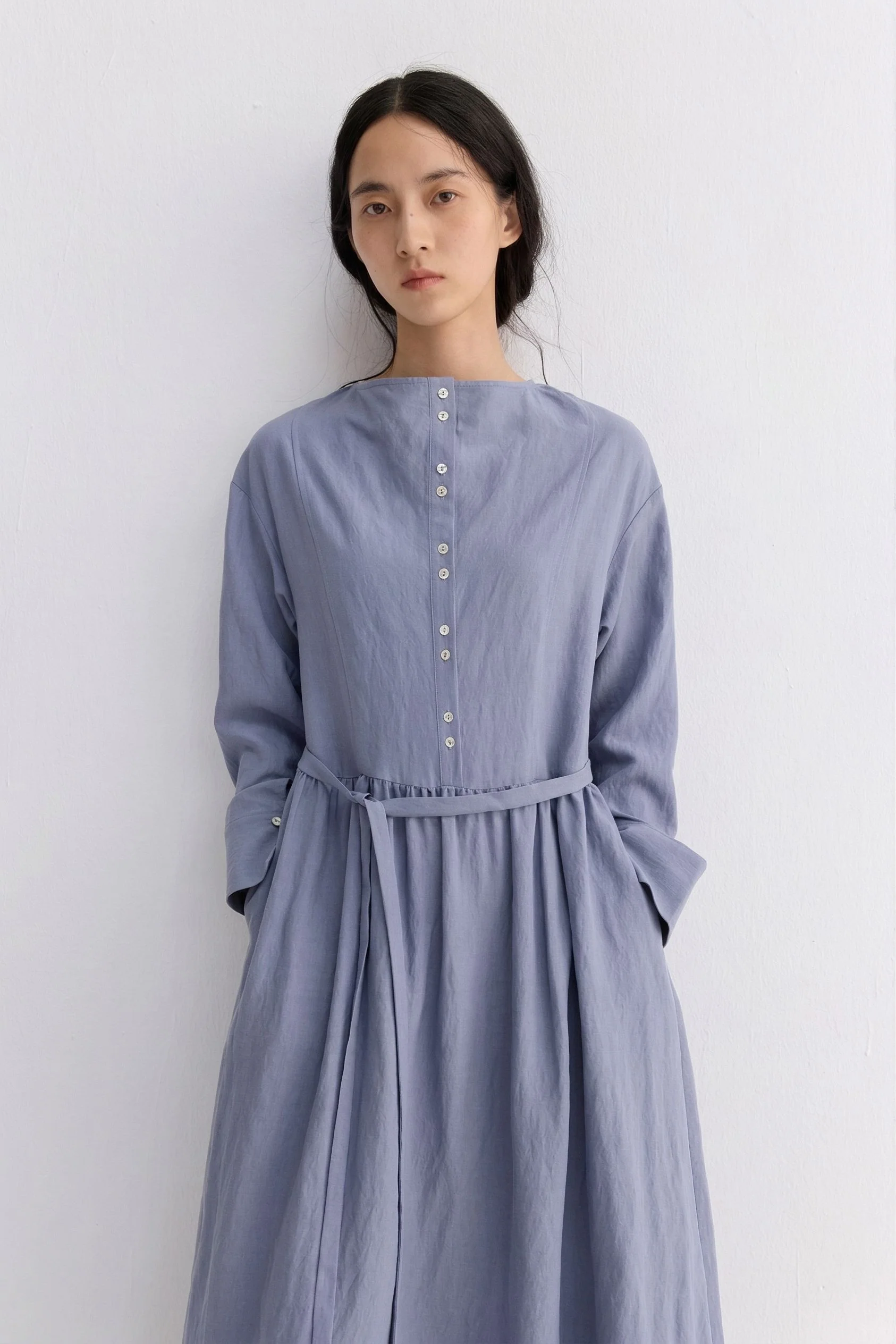 Button-Front Belted Dress - Image 8