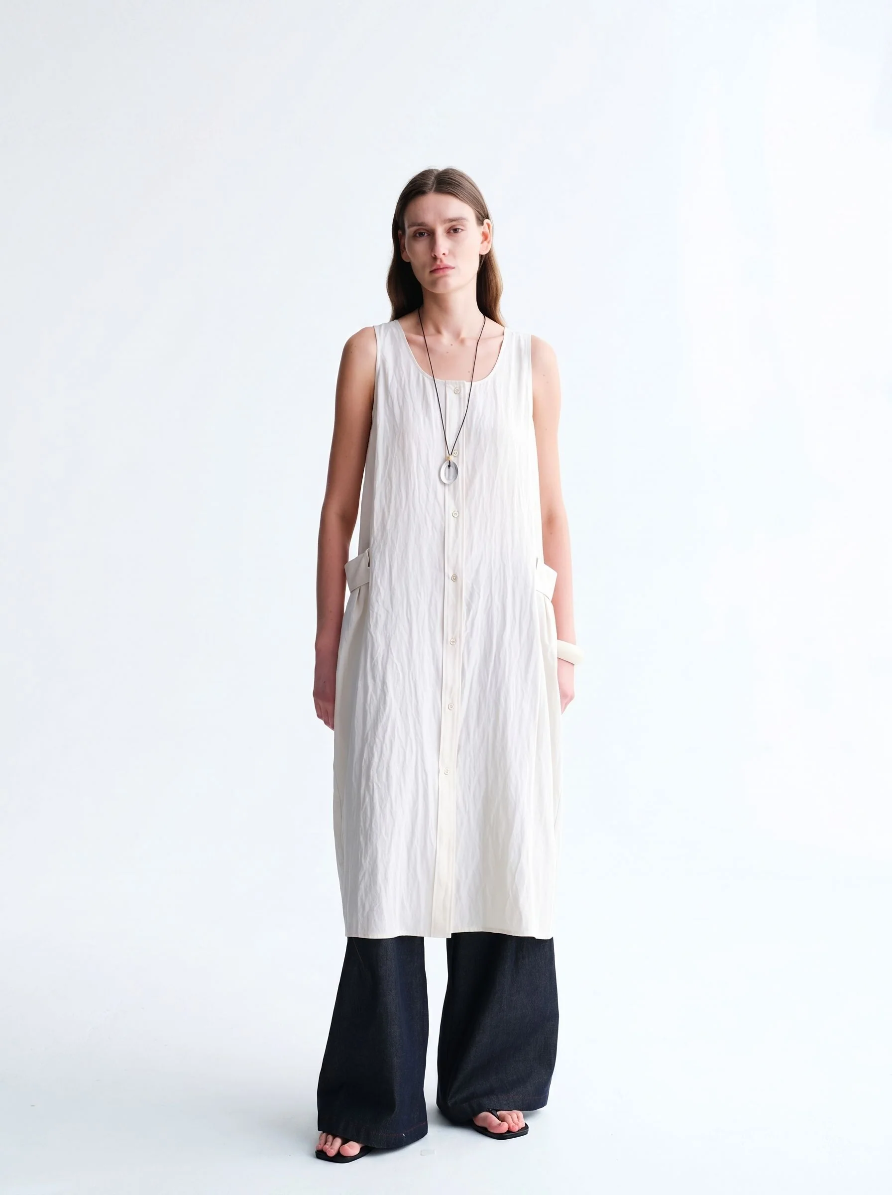 Button-Front Pocket Dress - Image 4