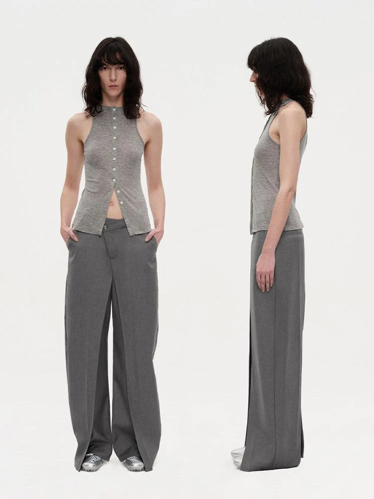 Button-Front Racer Tank - Image 2