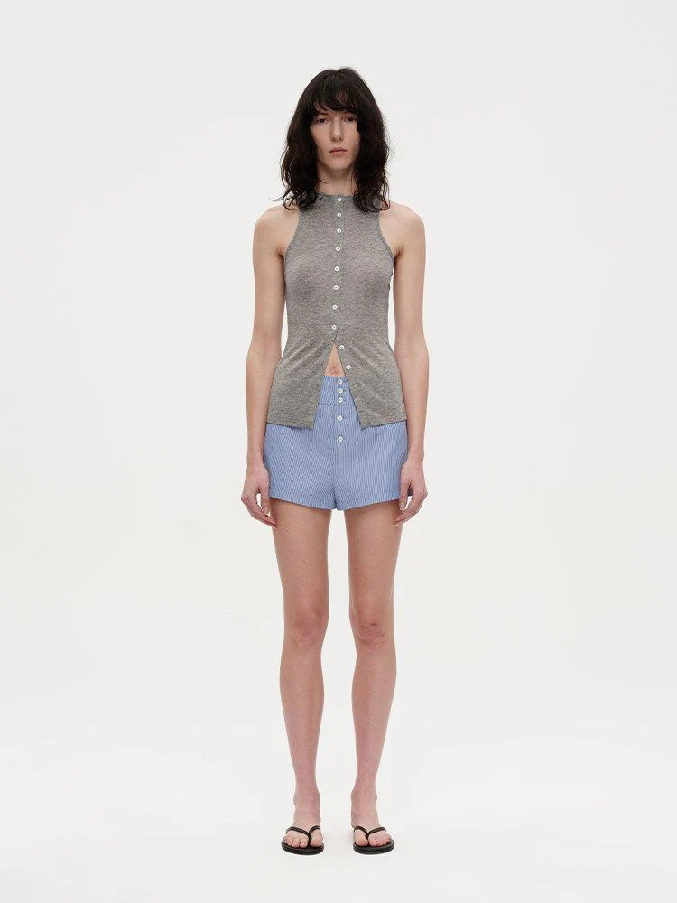 Button-Front Racer Tank - Image 3