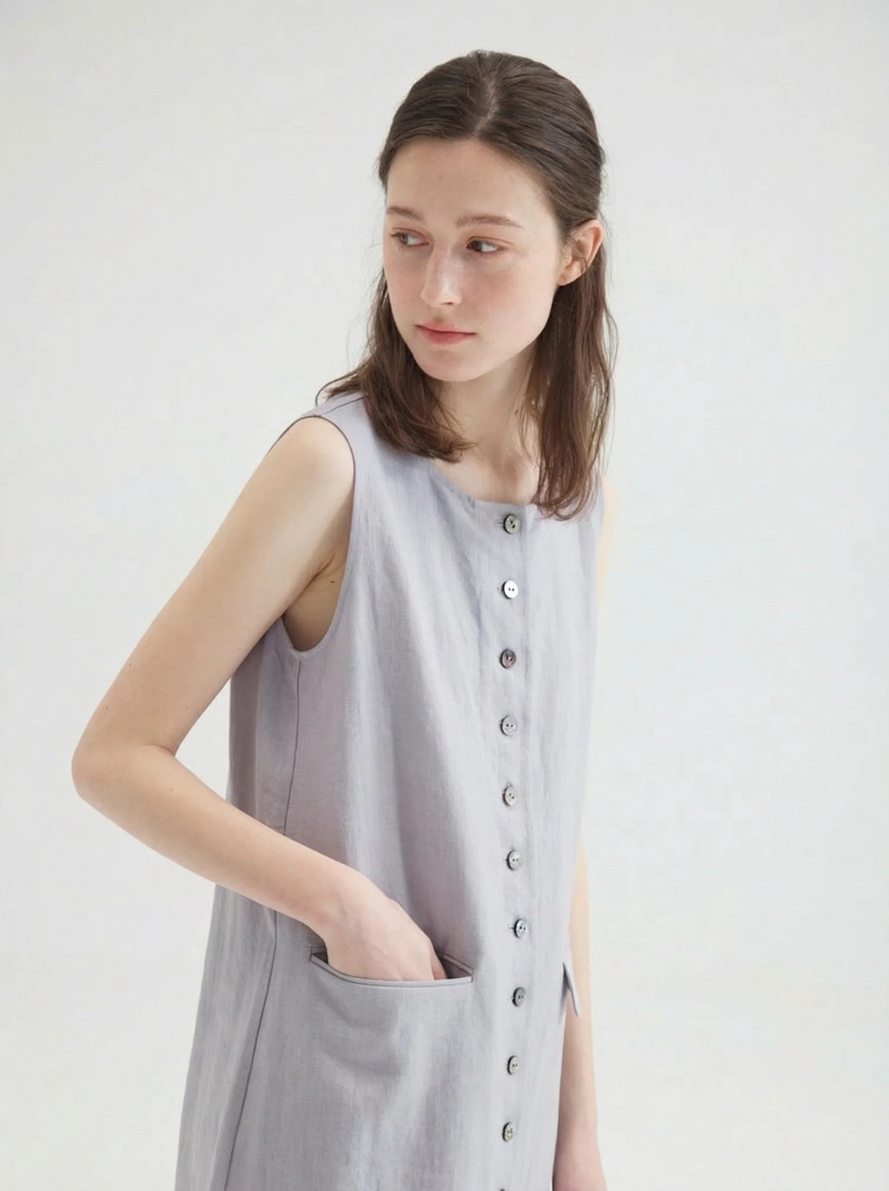Button Front Shift Dress - Image 2