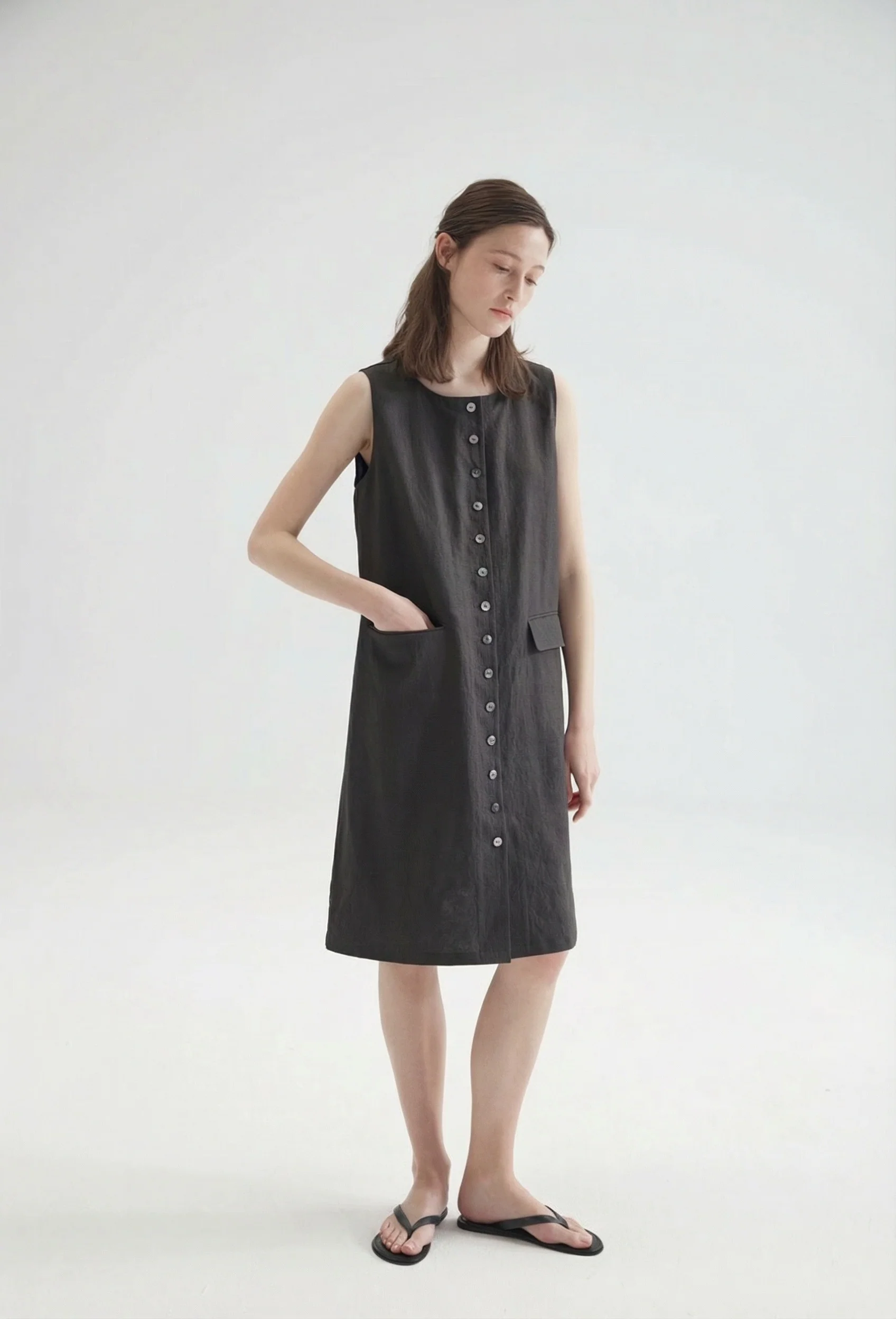 Button Front Shift Dress - Image 7