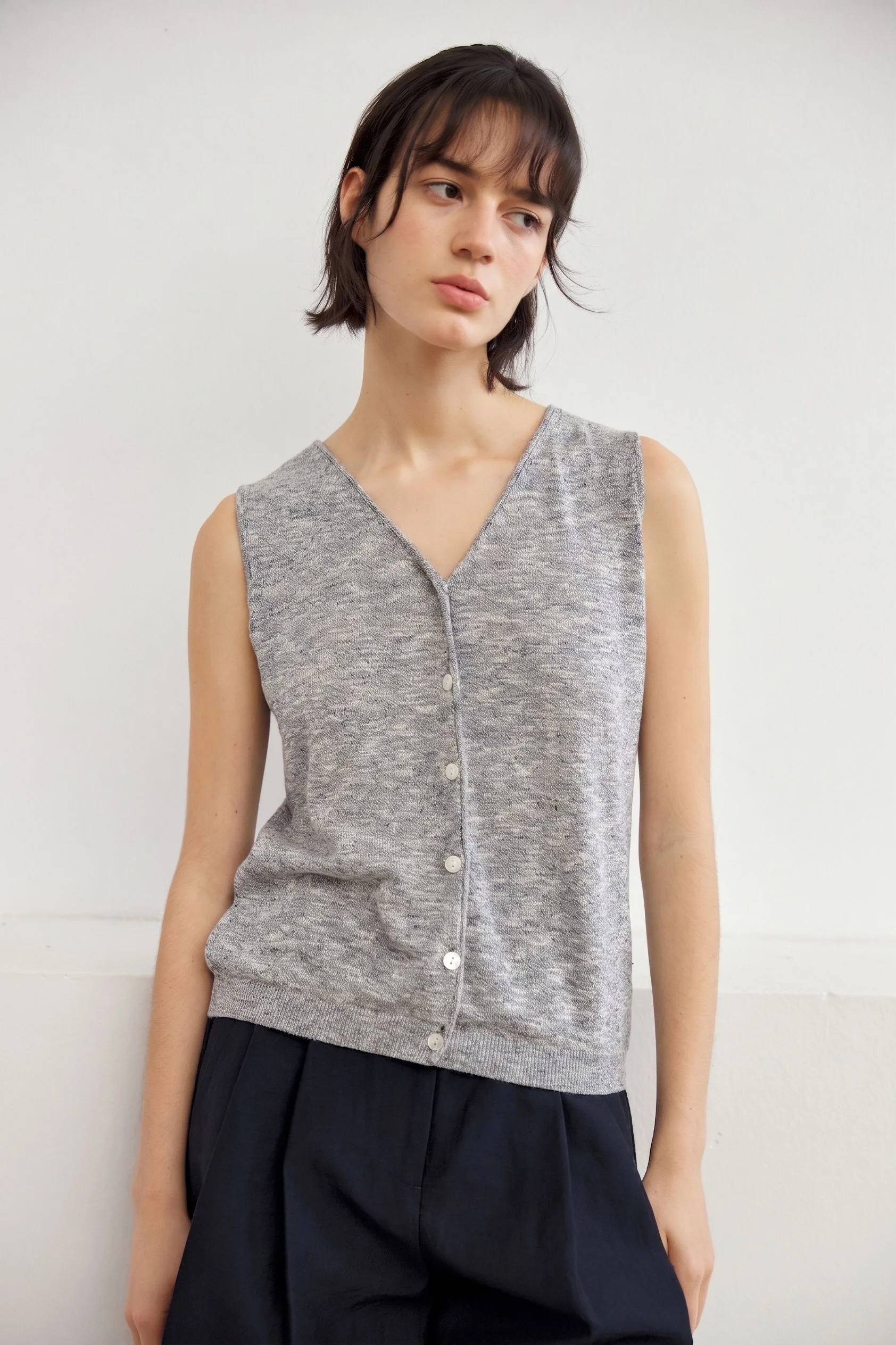 Button Knit Vest - Image 9