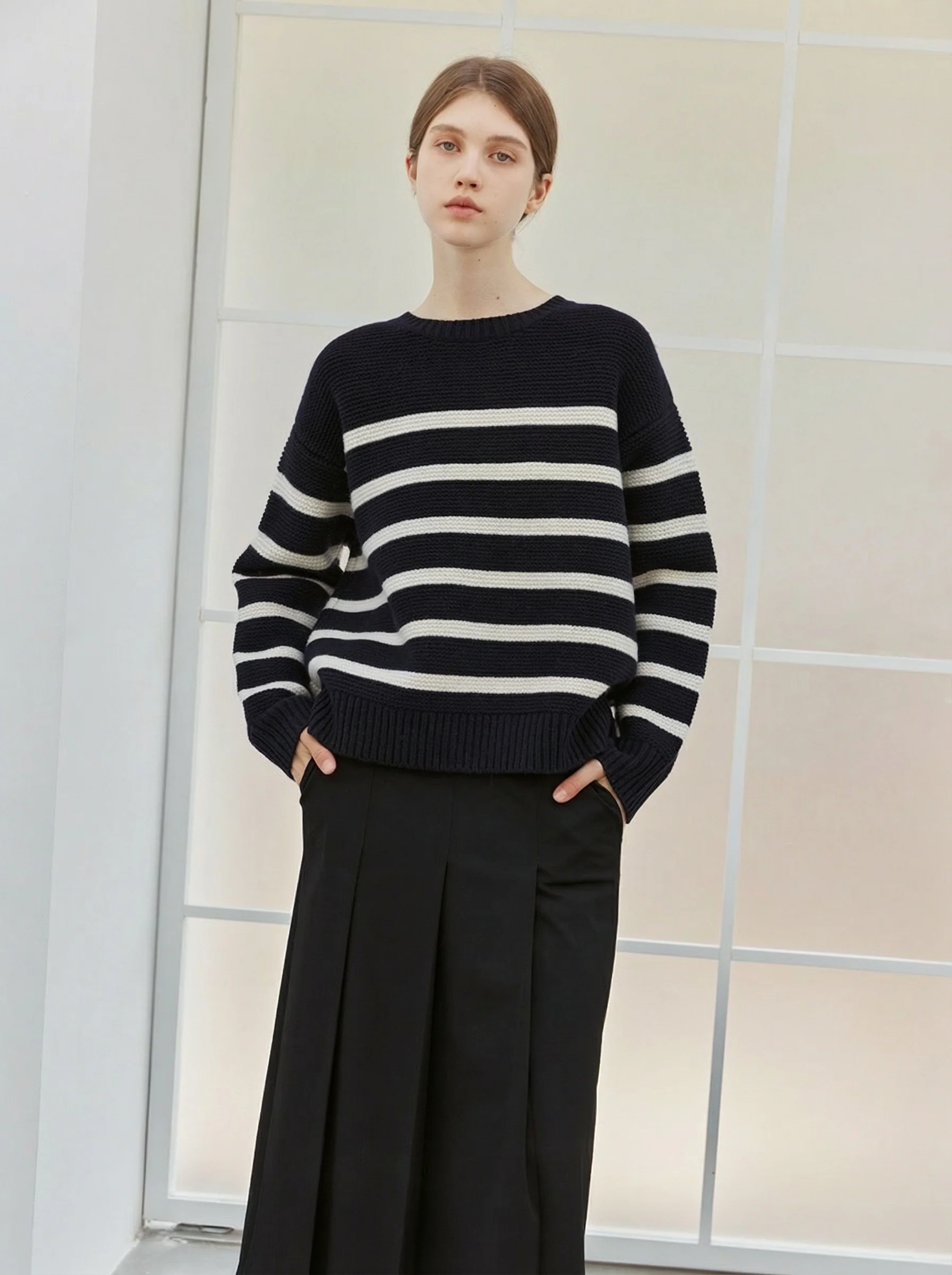 Button Stripe Sweater - Image 5