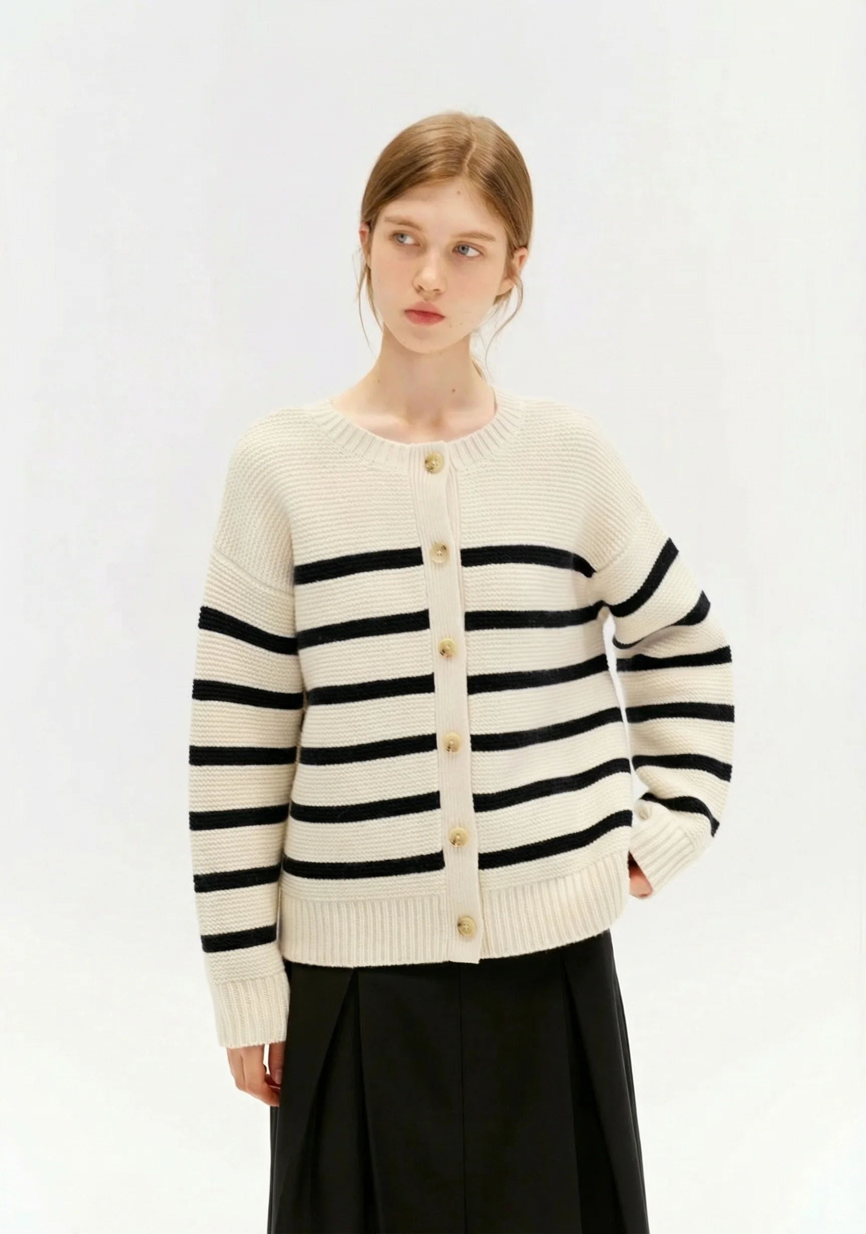 Button Stripe Sweater - Image 7