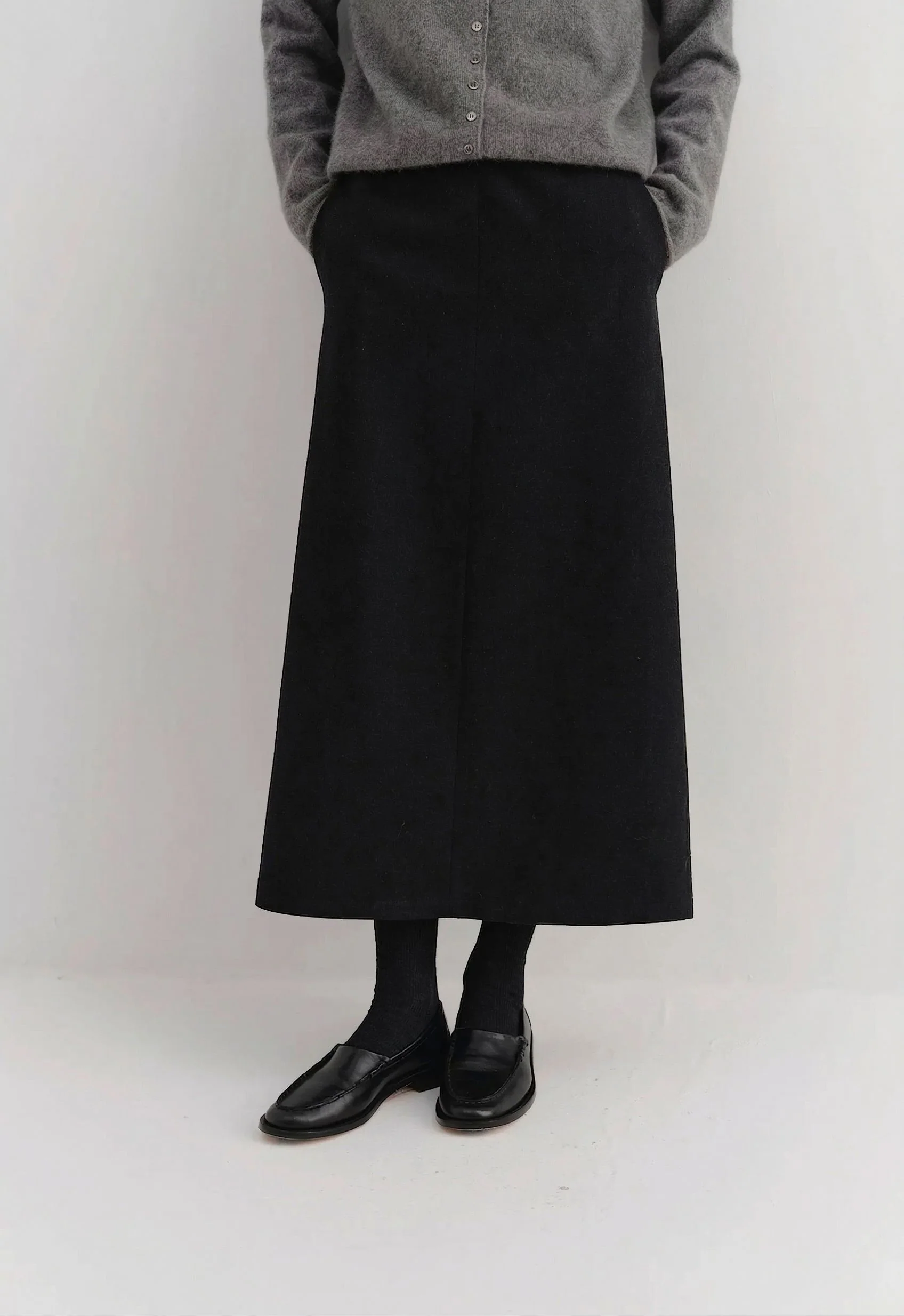 Button-Tab Midi Skirt - Image 2