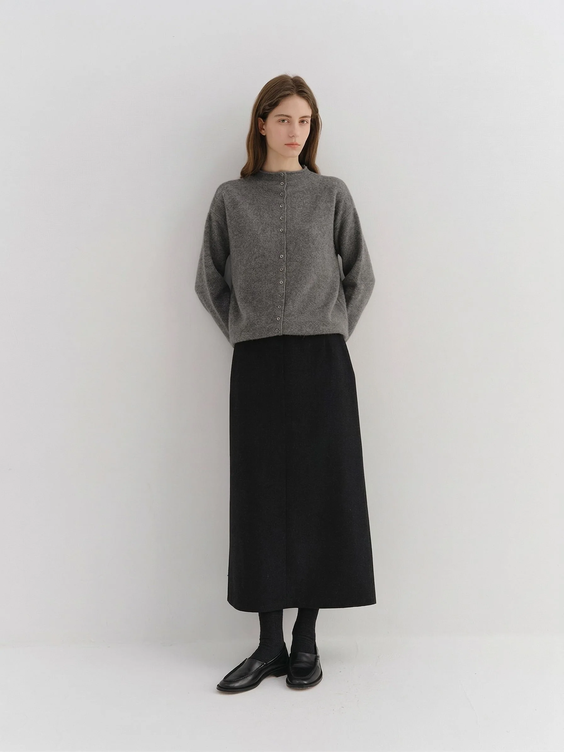 Button-Tab Midi Skirt - Image 6