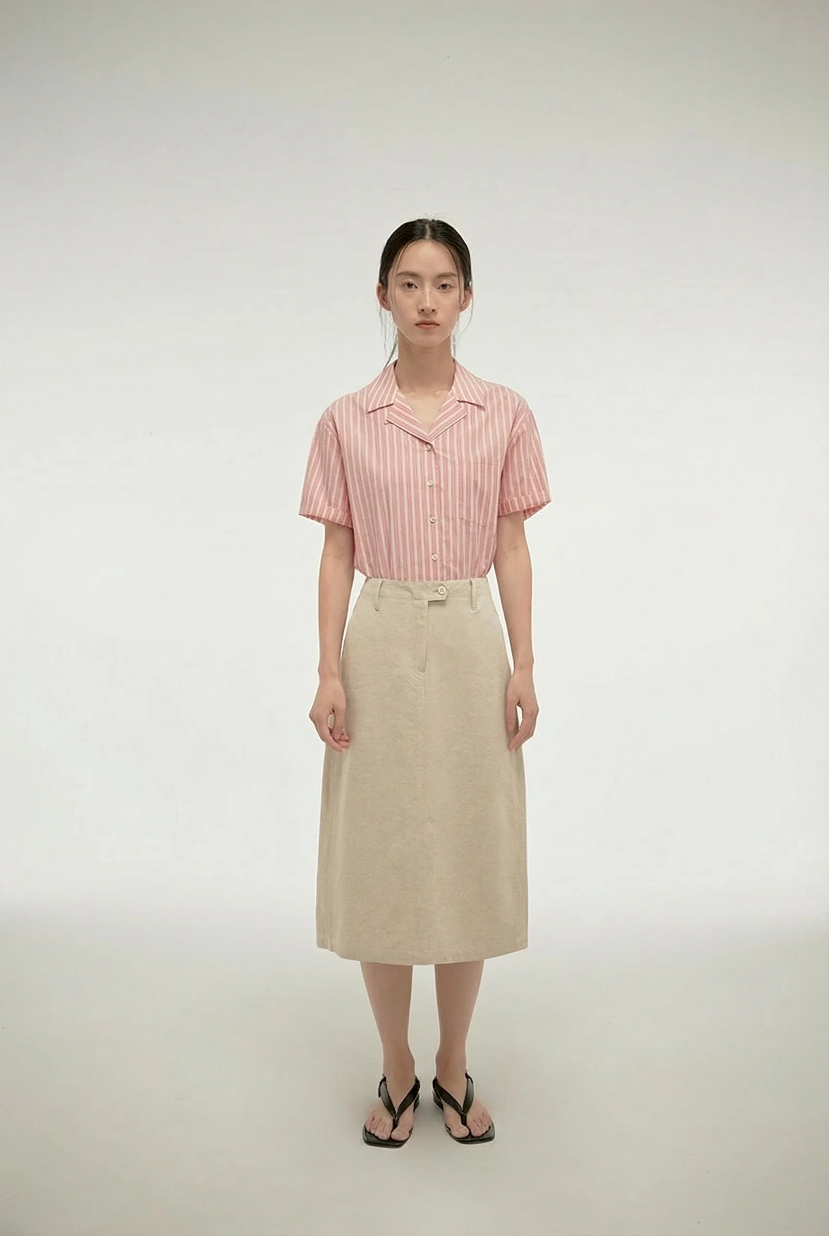 Button Tab Midi Skirt - Image 3