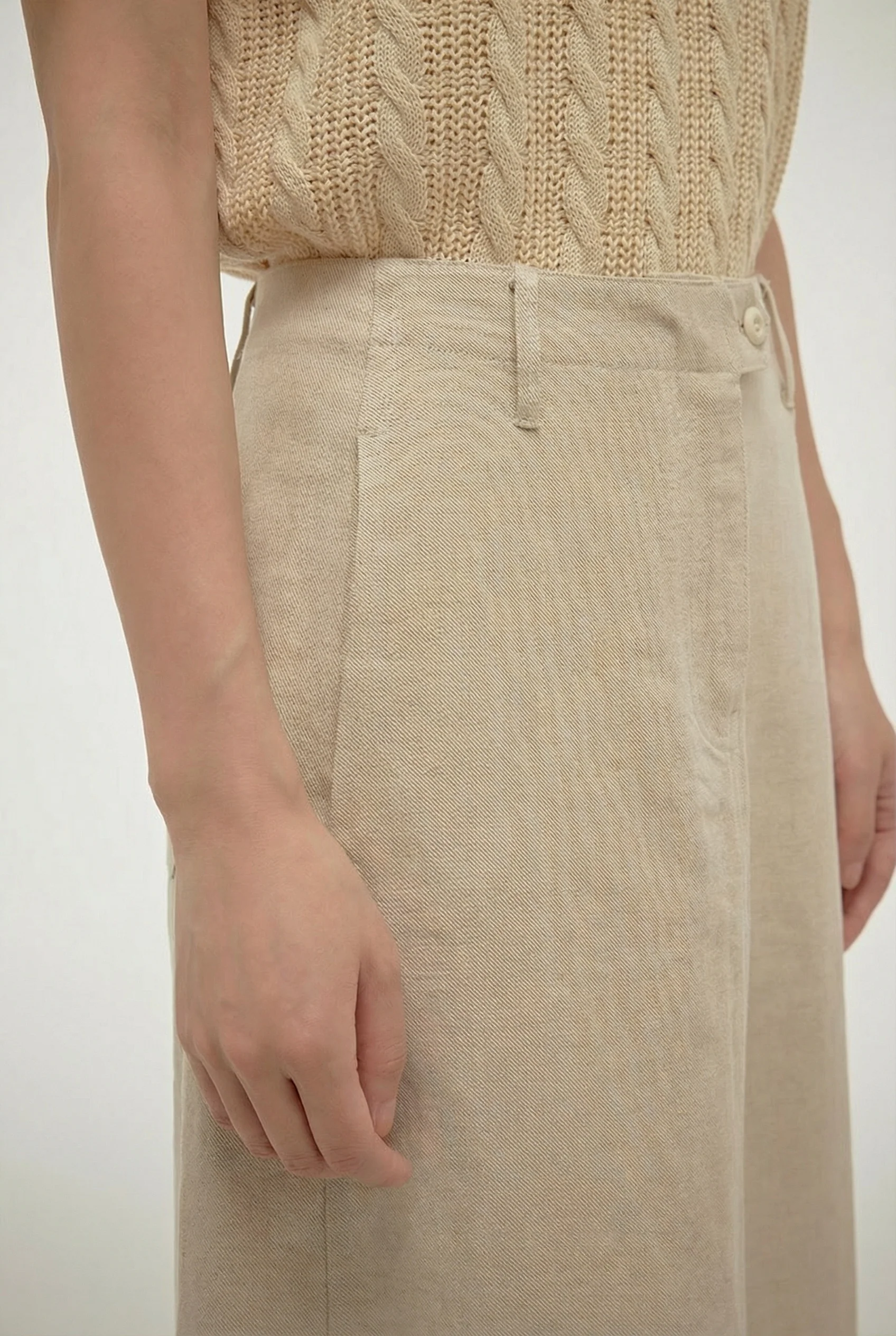 Button Tab Midi Skirt - Image 4
