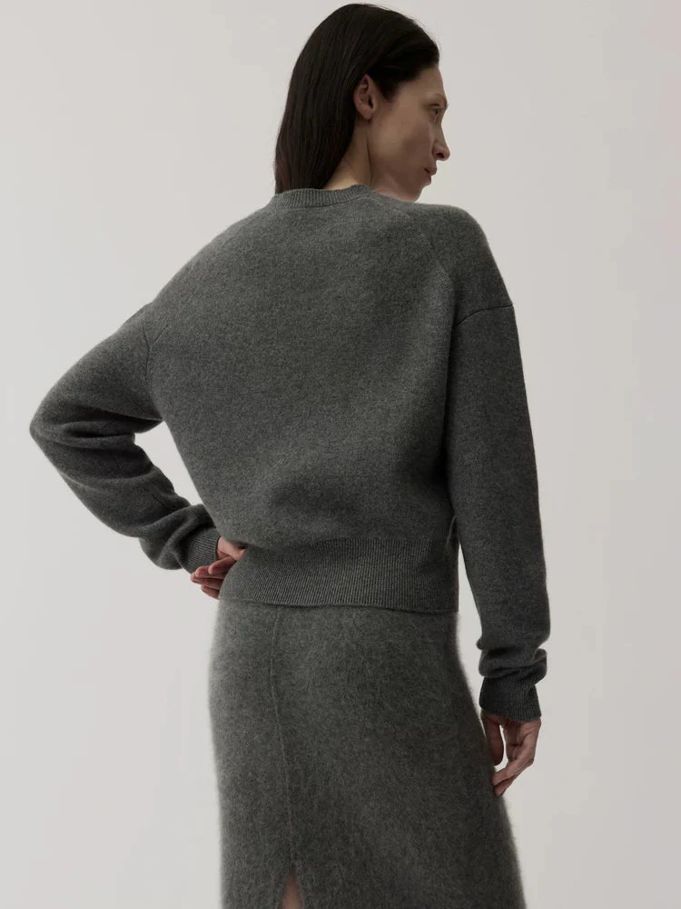 Button V-Neck Cardigan - Image 3
